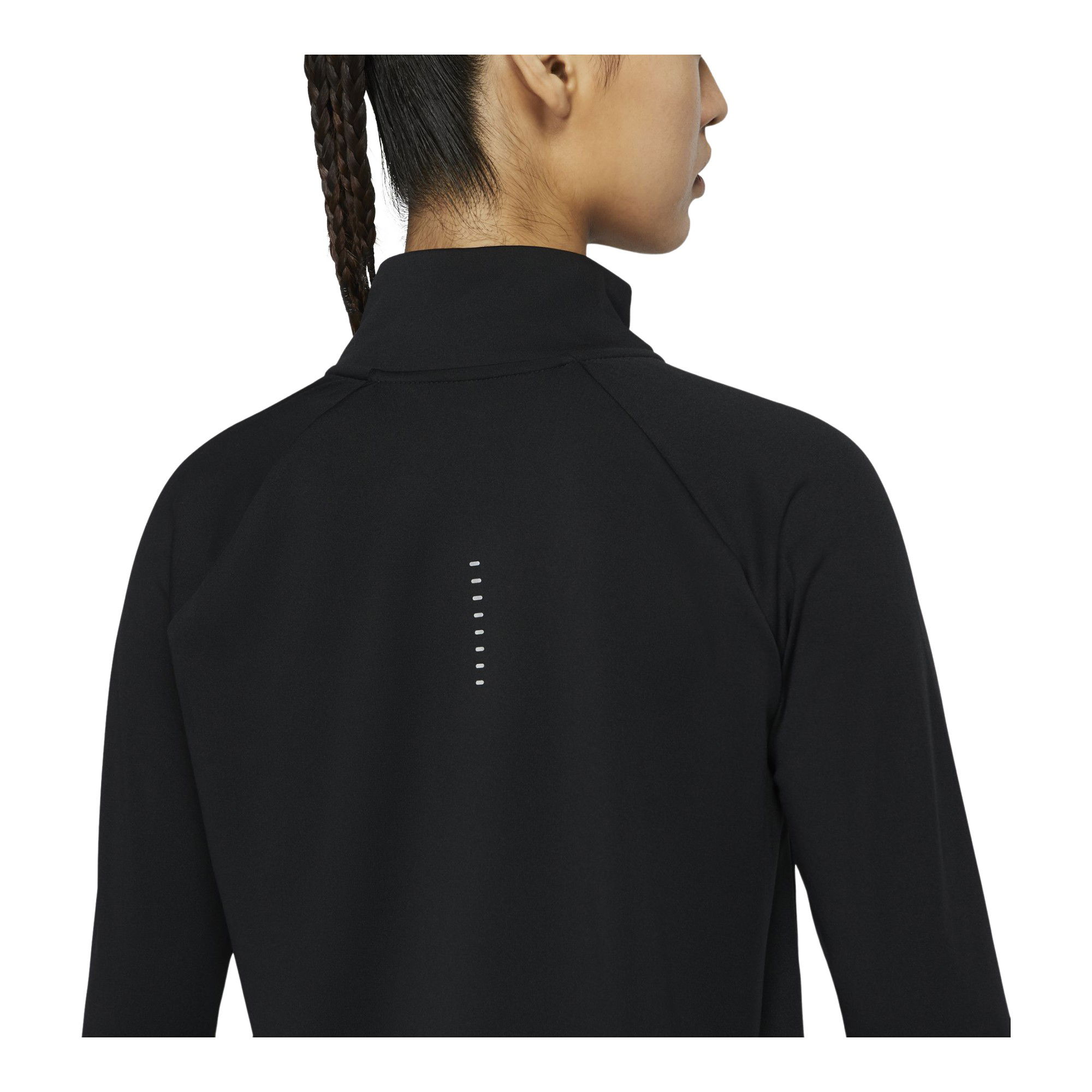 Nike Dri-Fit Swoosh Running Midlayer 1/4-Zip Long-Sleeve (Plus Size) Kadın Tişört