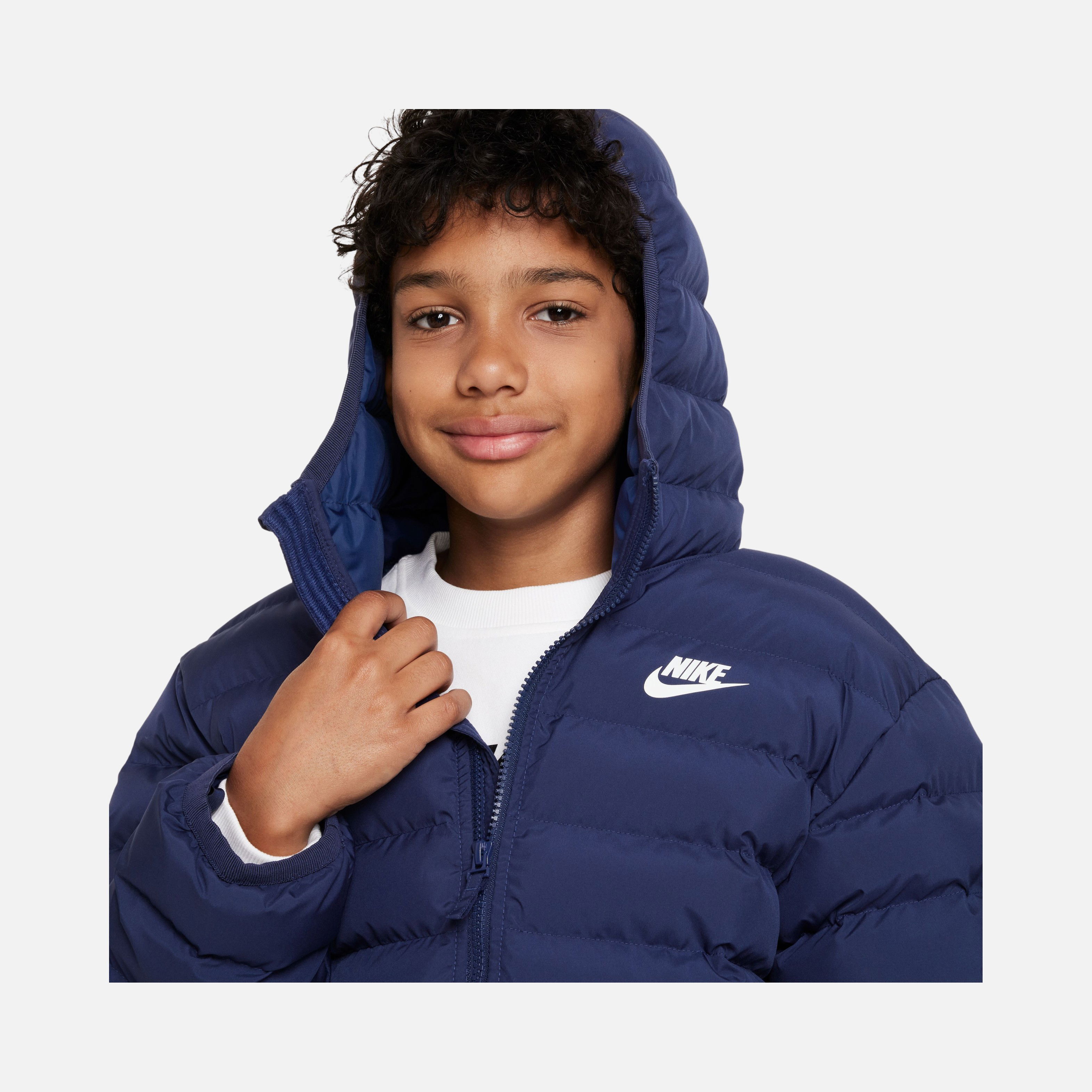 Nike Sportswear Heavyweight Synthetic-Fill EasyOn Therma-Fit Repel Loose Full-Zip Hoodie Çocuk Mont
