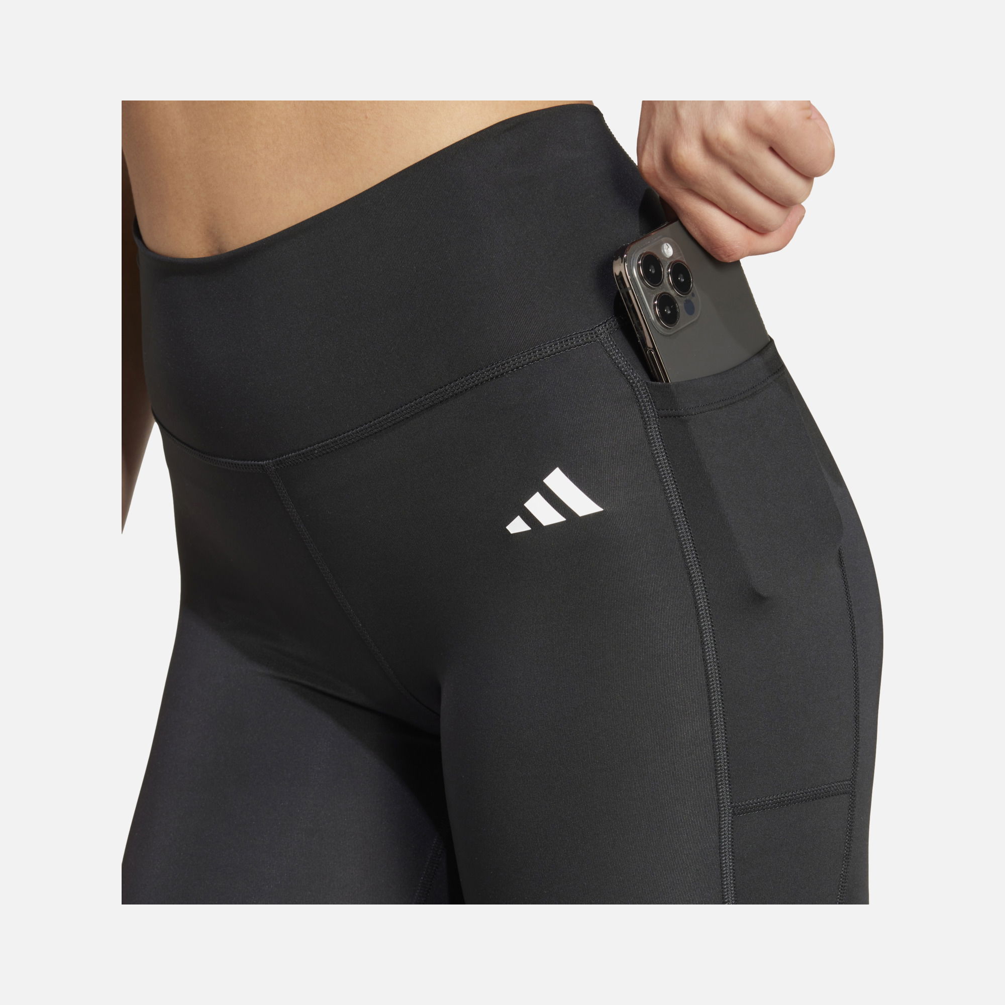 adidas AEROREADY Optime Essentials Stash Pocket Full-Length Gym & Training Kadın Tayt