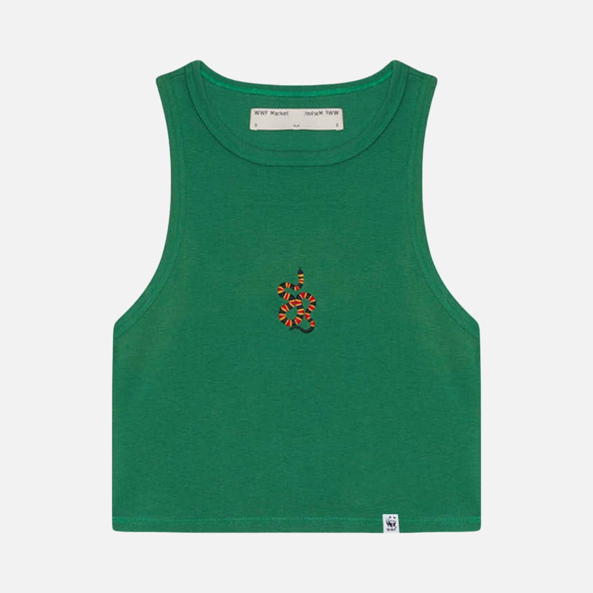 WWF Sportswear Mercan Yılanı Embroidered Cropped Kadın Atlet