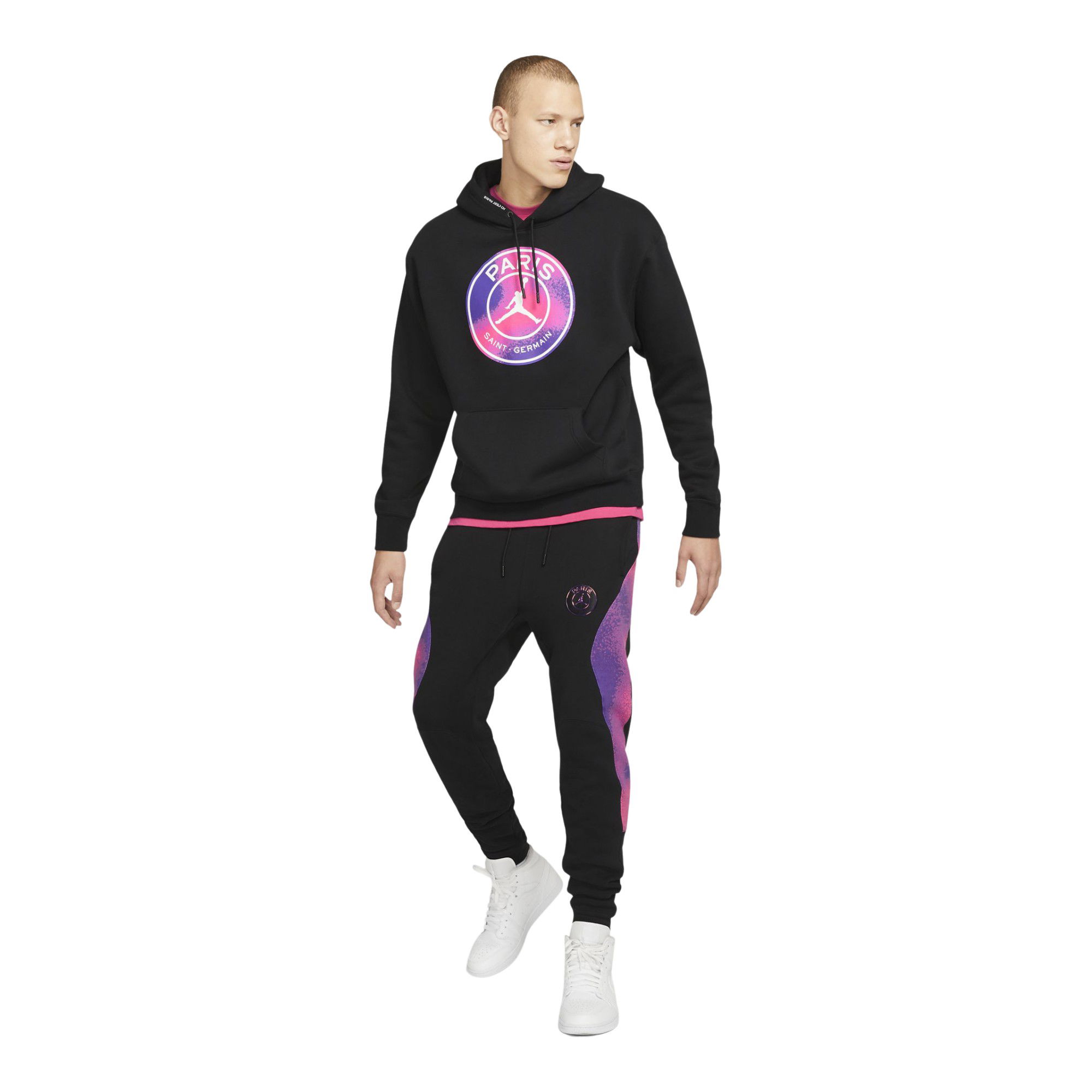 Nike Paris Saint-Germain X Jordan Pullover Fleece Hoodie Erkek Sweatshirt