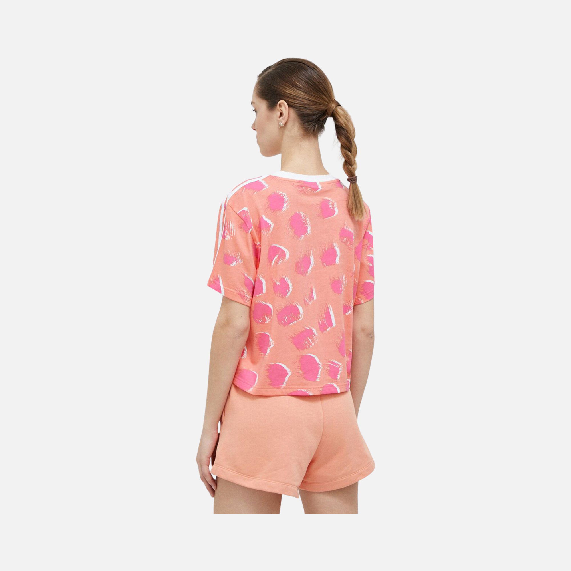 adidas Essentials 3-Stripes Single Jersey Crop Kadın Tişört