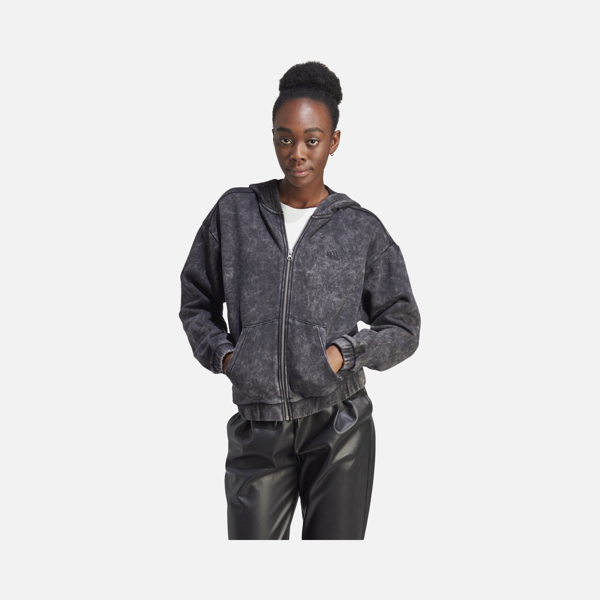 adidas Sportswear ALL SZN Fleece Washed Full-Zip Hooded Kadın Sweatshirt