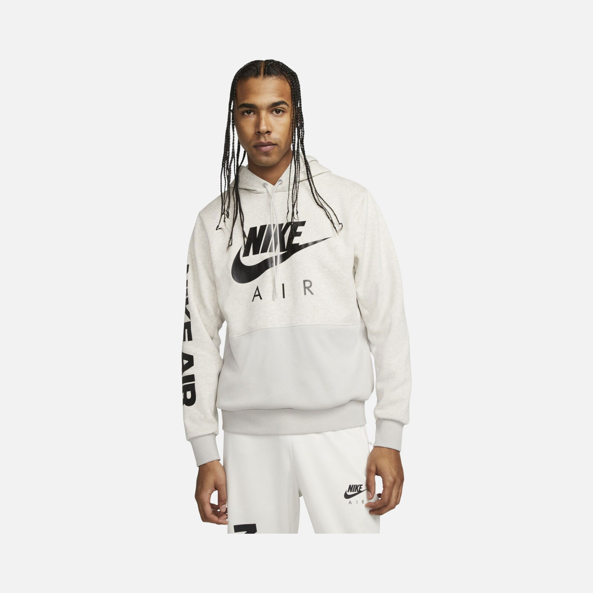 Nike Sportswear Air Brushed-Back Fleece Pullover Hoodie Erkek Sweatshirt