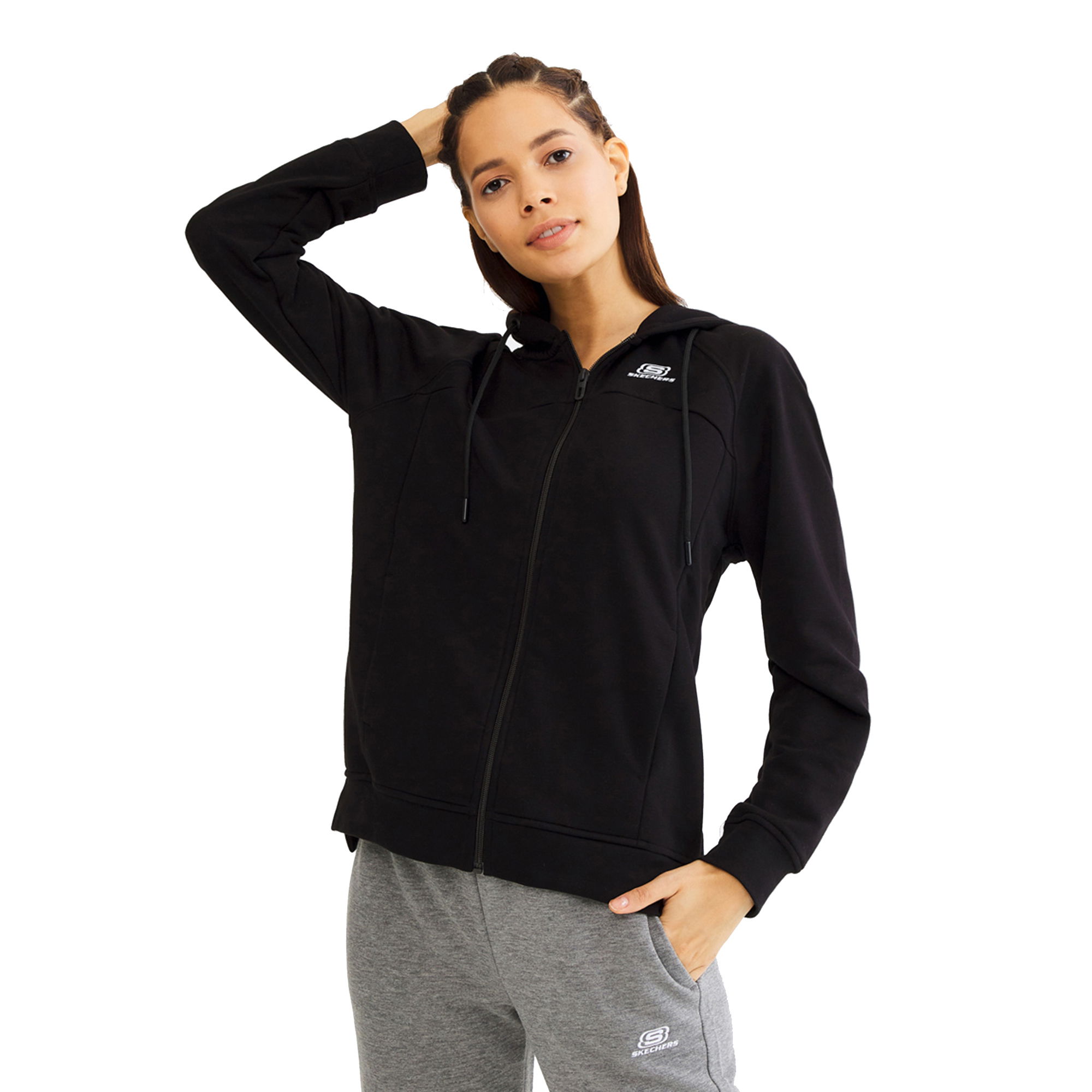 Skechers Lightweight Fleece Fashion Basic Zip Hoodie Kadın Sweatshirt