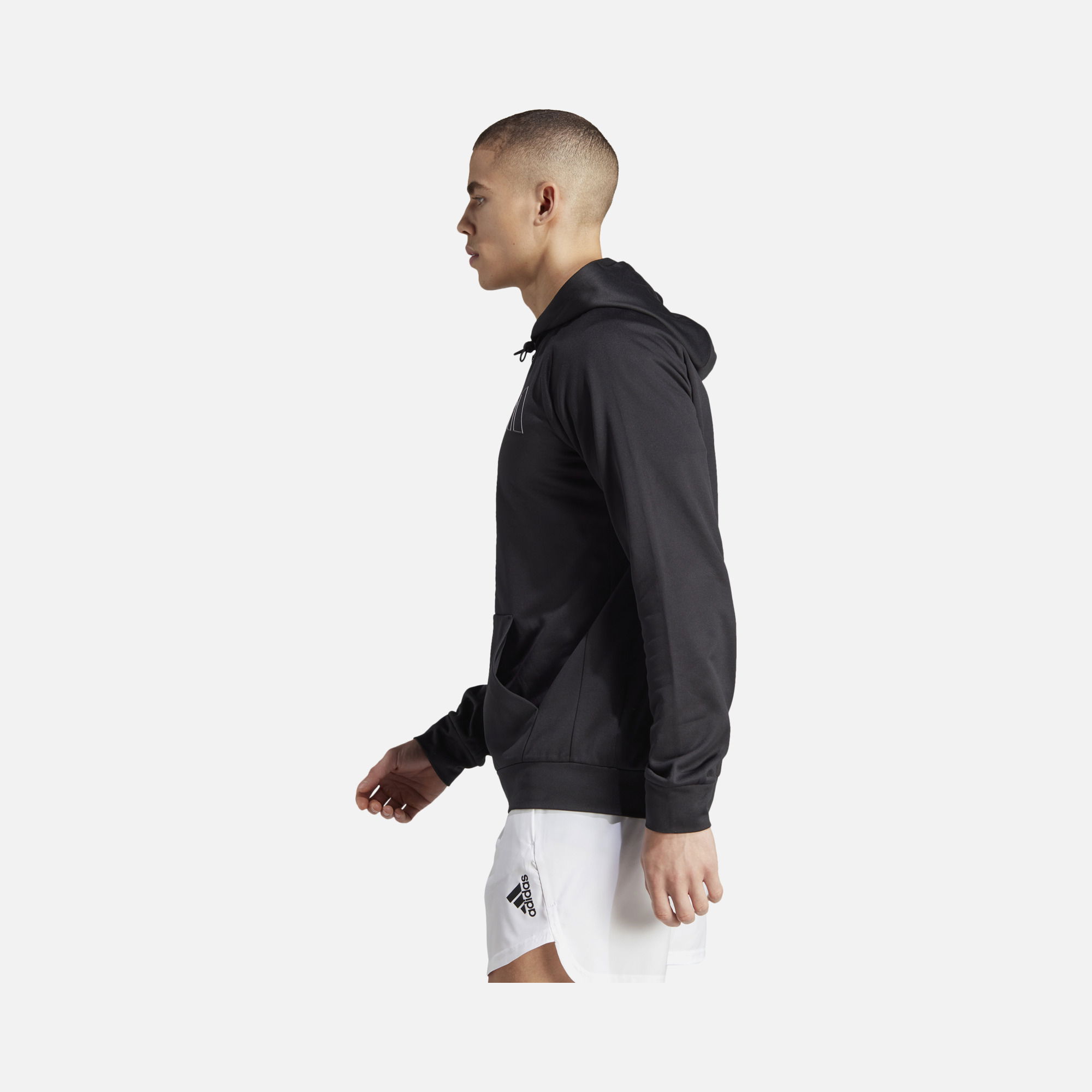 adidas Game and Go Small Logo Training Full-Zip Hoodie Sweatshirt