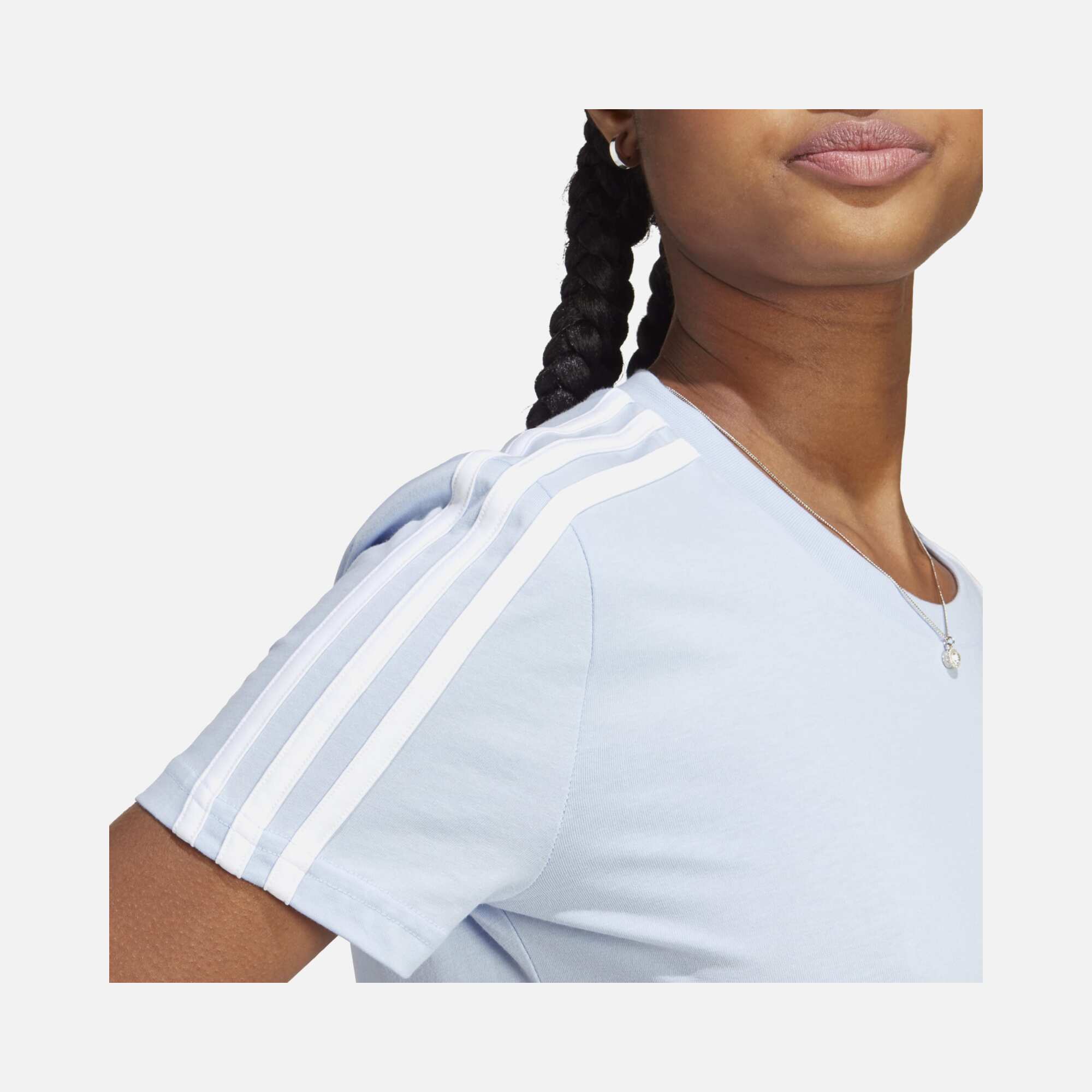 adidas Essentials Slim 3-Stripes Short-Sleeve Kadın Tişört
