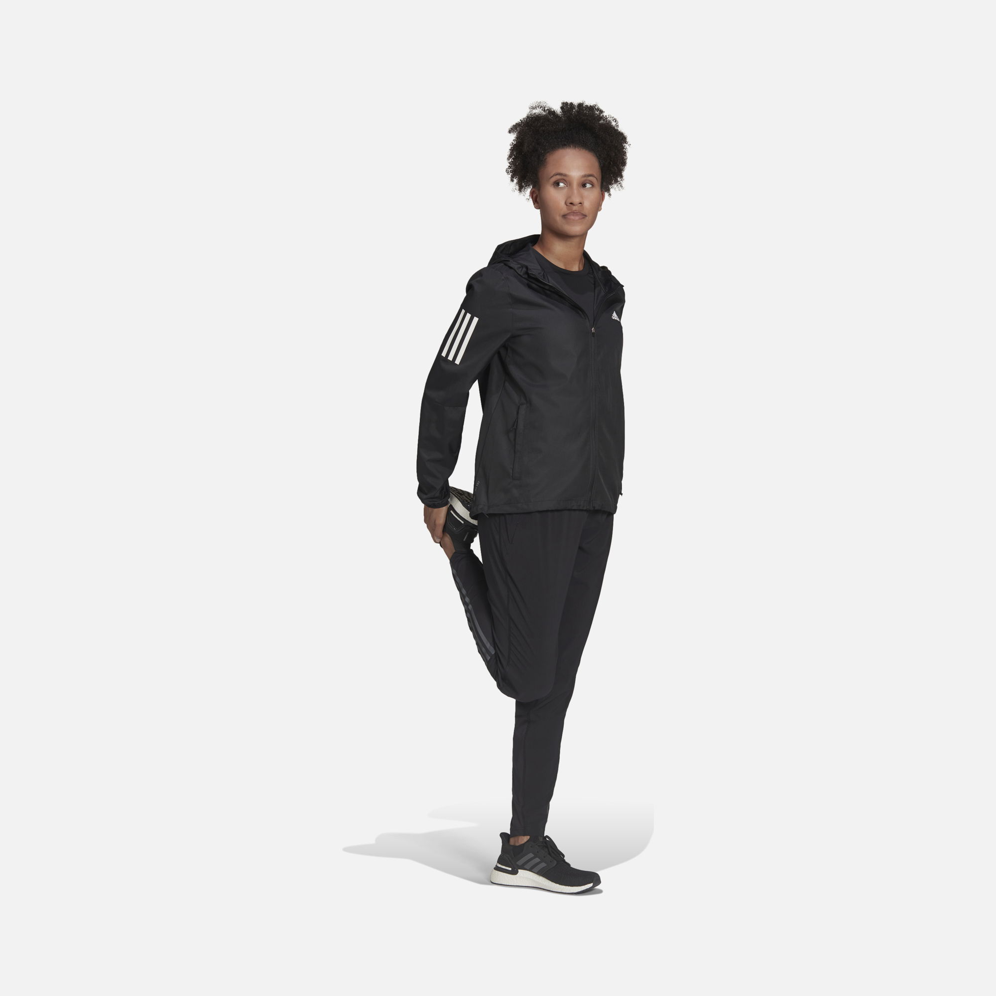 adidas Own the Run 3-Stripes Hooded Running Windbreaker Kadın Ceket