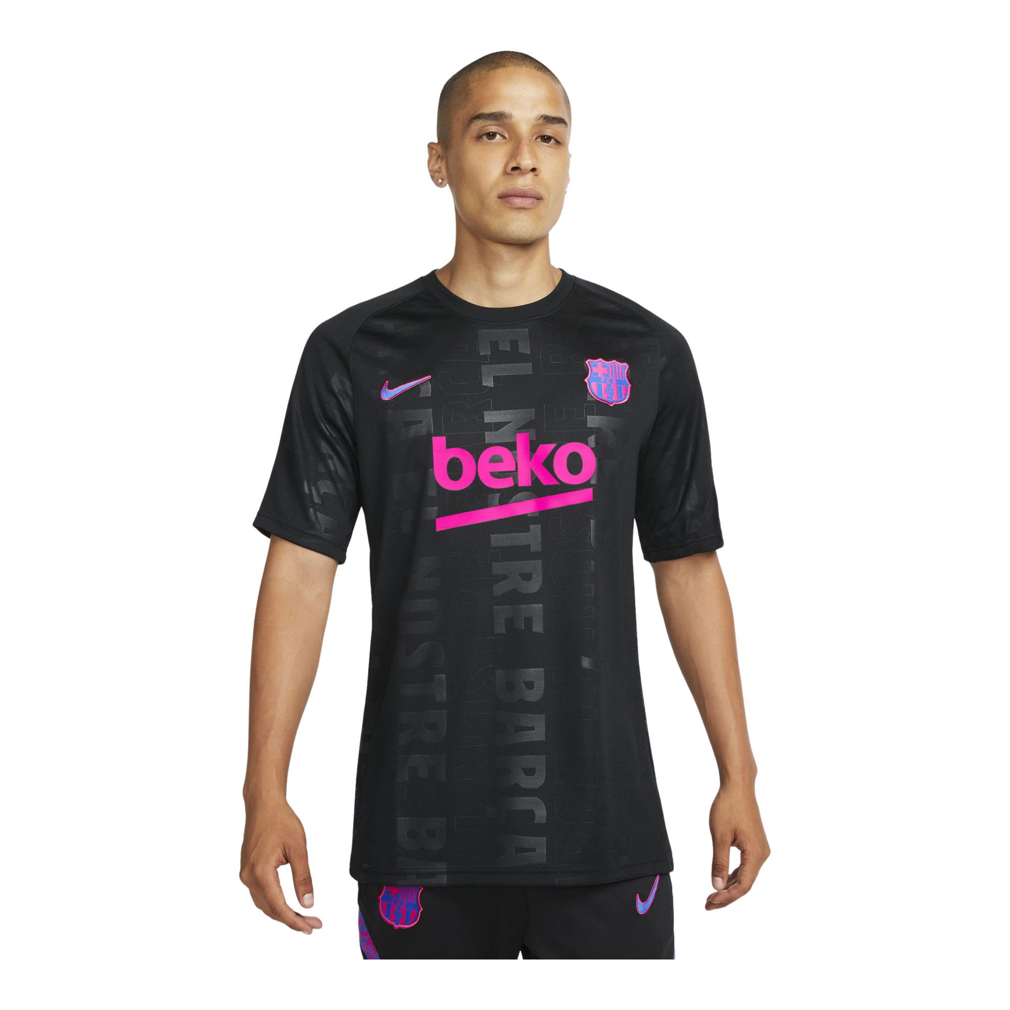 Nike FC Barcelona Pre-Match Football Short-Sleeve Erkek Tişört