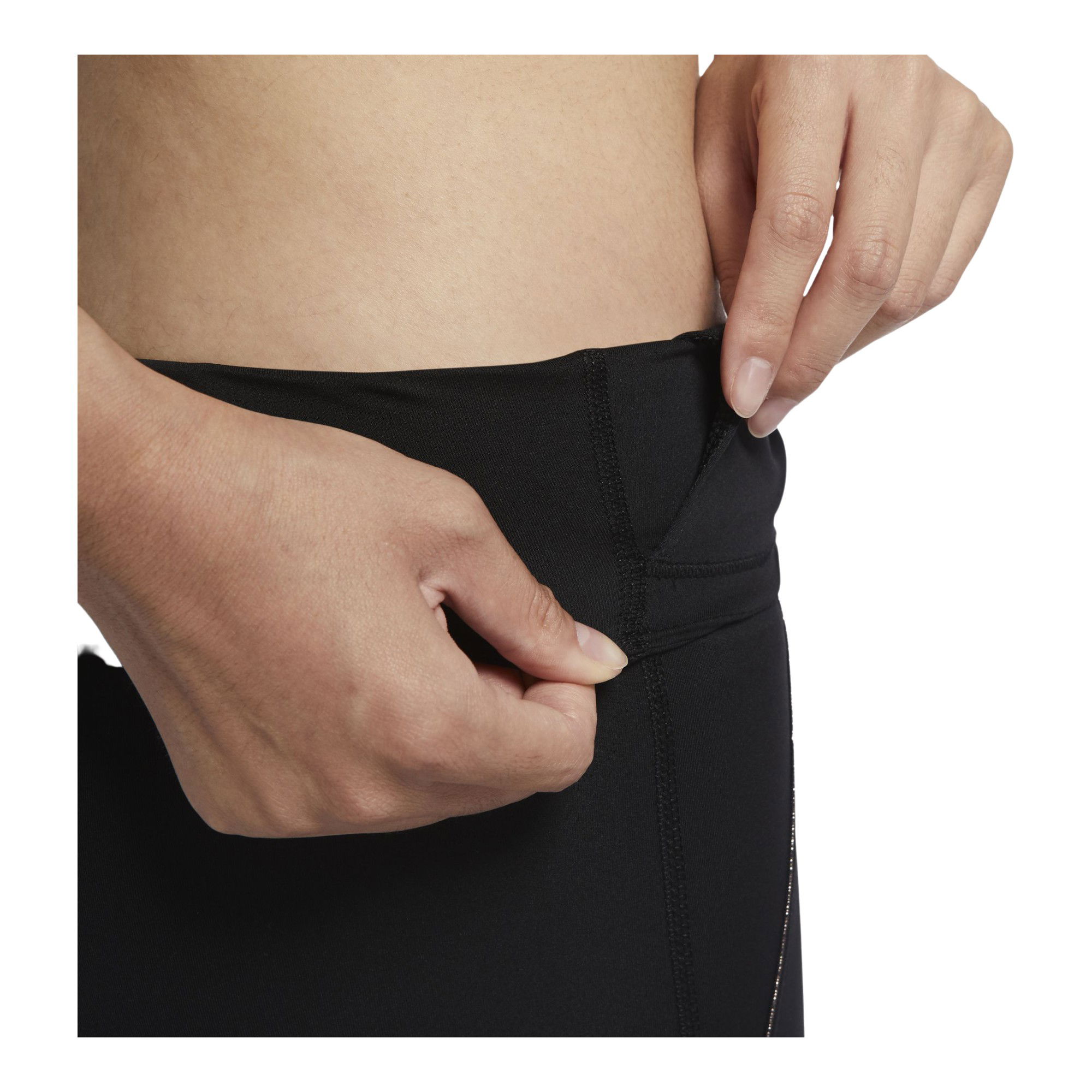 Nike Yoga Dri-Fit High-Waisted 7/8 Metallic Trim Kadın Tayt