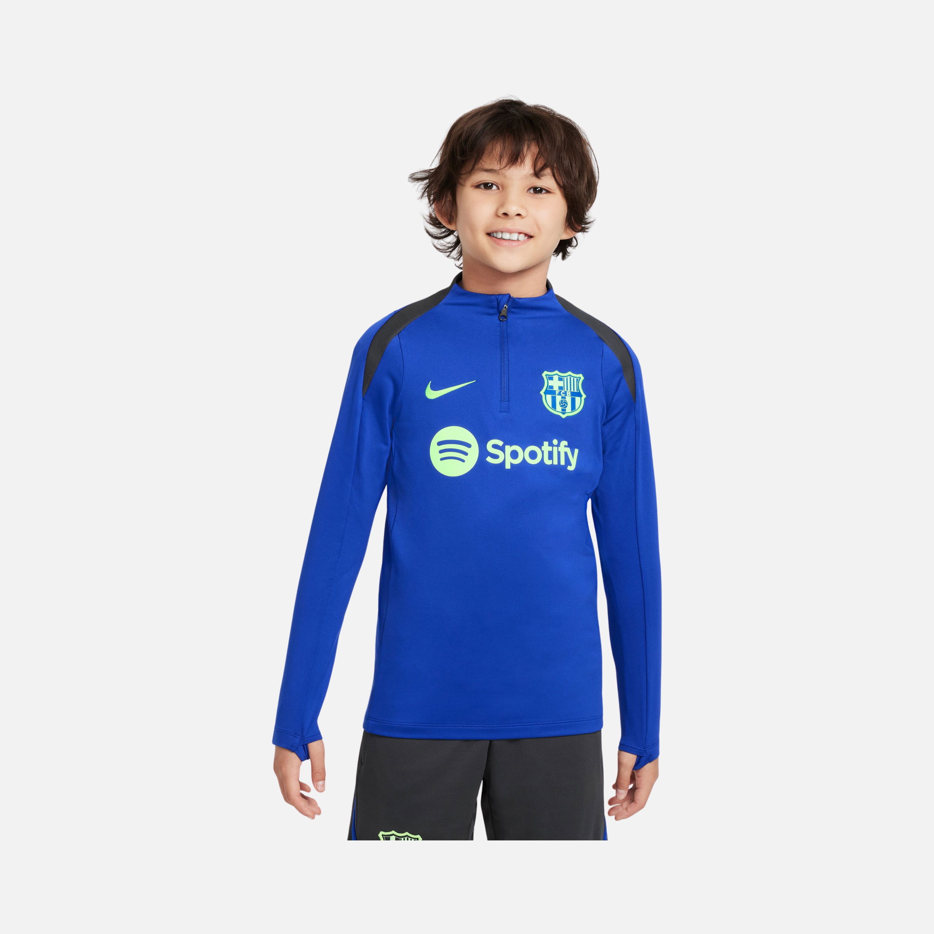 Nike F.C. Barcelona Strike Third Dri-Fit 1/4-Zip Training Long-Sleeve Çocuk Tişört