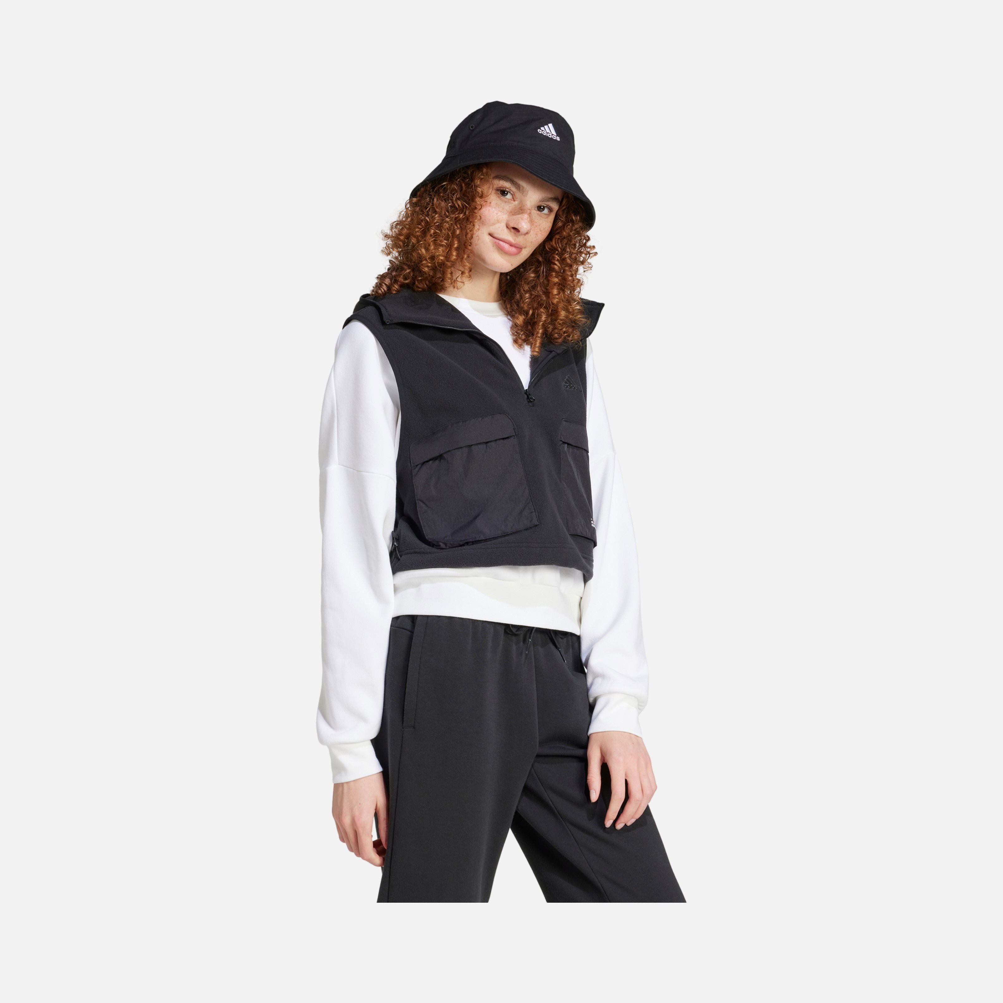 adidas Sportswear City Escape Fleece Half-Zip Hoodie Kadın Yelek