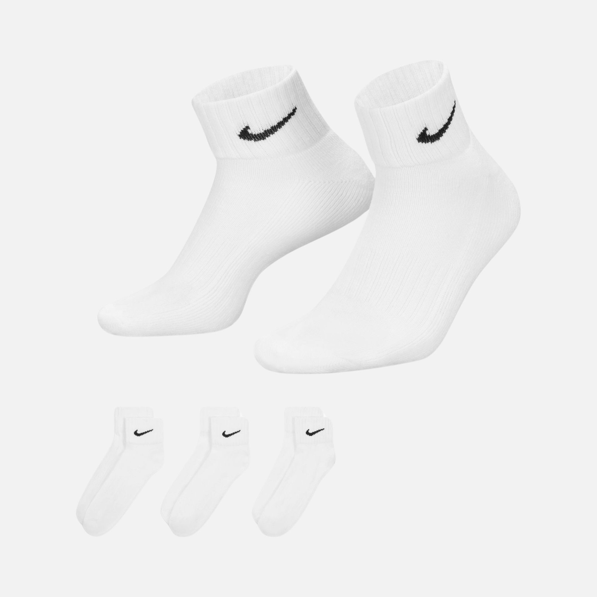 Nike Cushioned Ankle Cotton Training (3 Pairs) Unisex Çorap