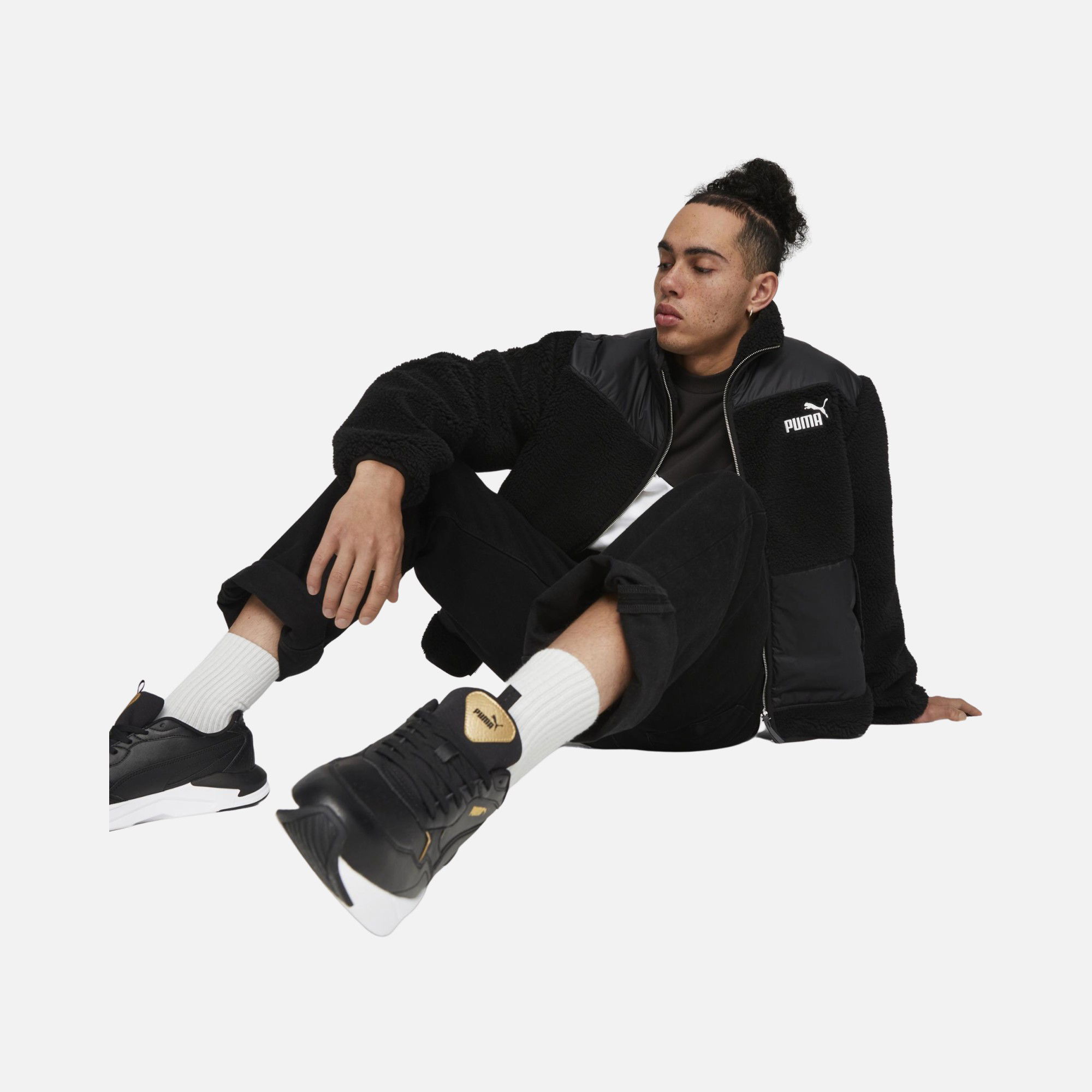 Puma Sportswear Sherpa Hybrid Full-Zip Hoodie Erkek Ceket