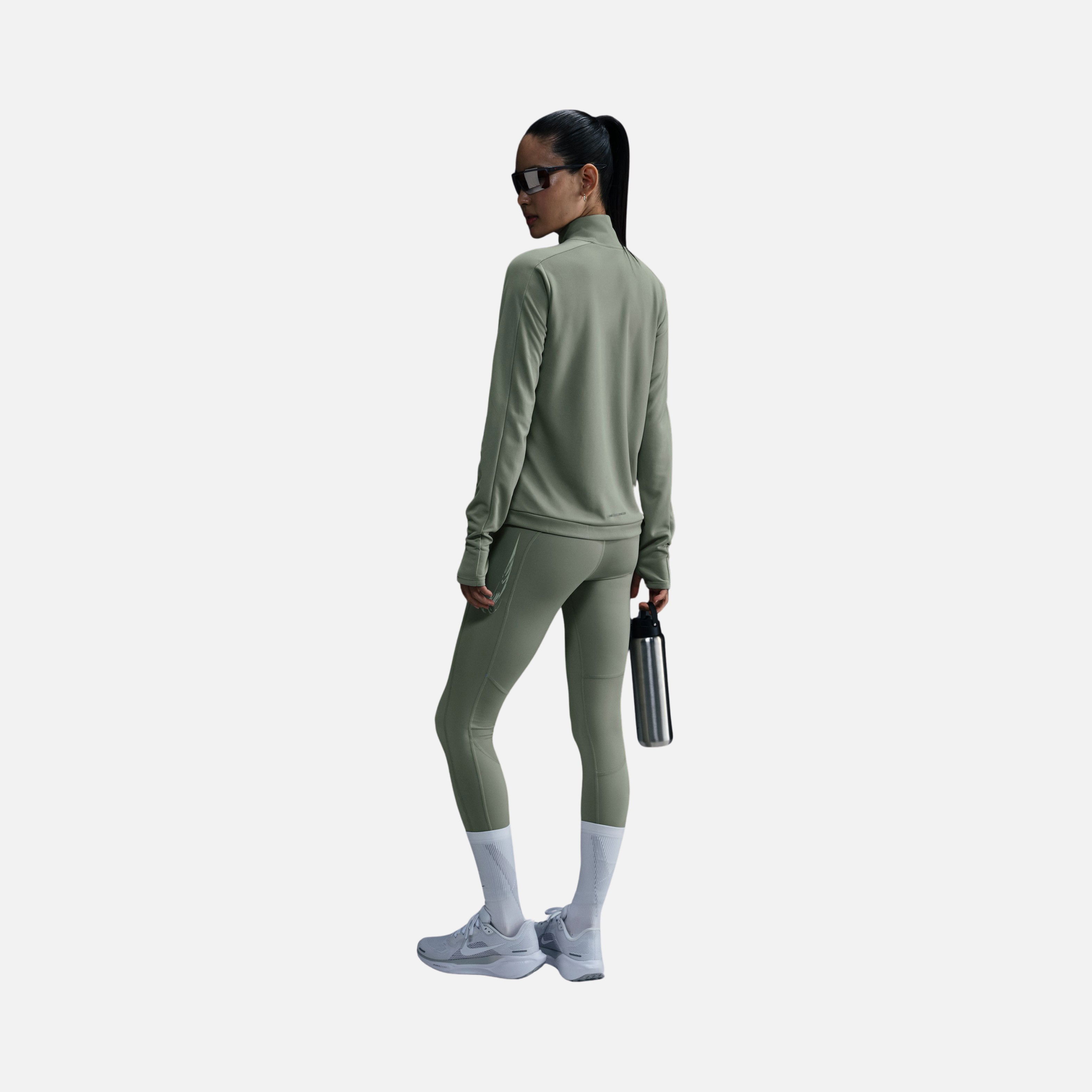 Nike Swoosh Dri-Fit  1/4-Zip Running Mid Layer Long-Sleeve Kadın Tişört