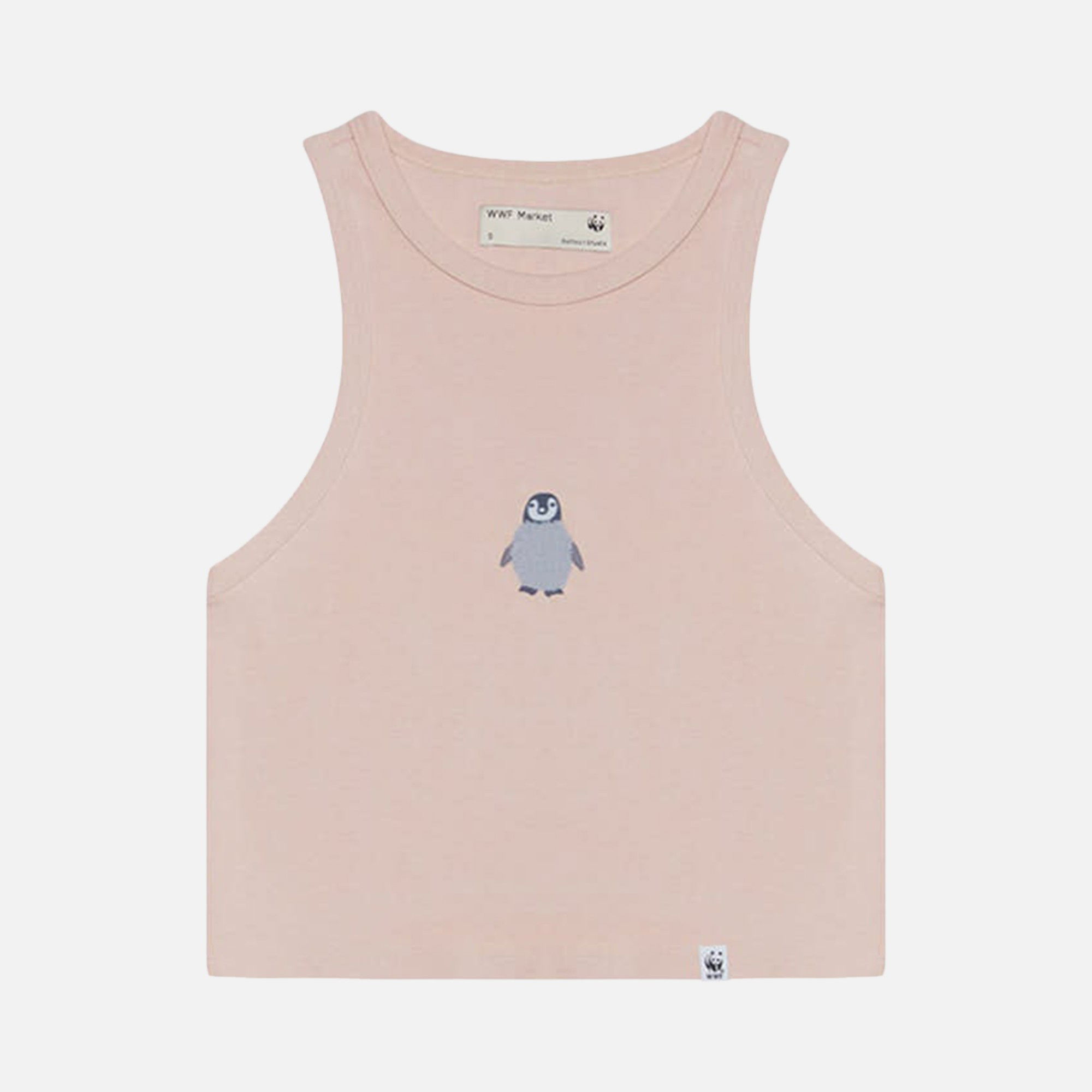 WWF Sportswear Yavru İmparator Penguen Embroidered Cropped Kadın Atlet