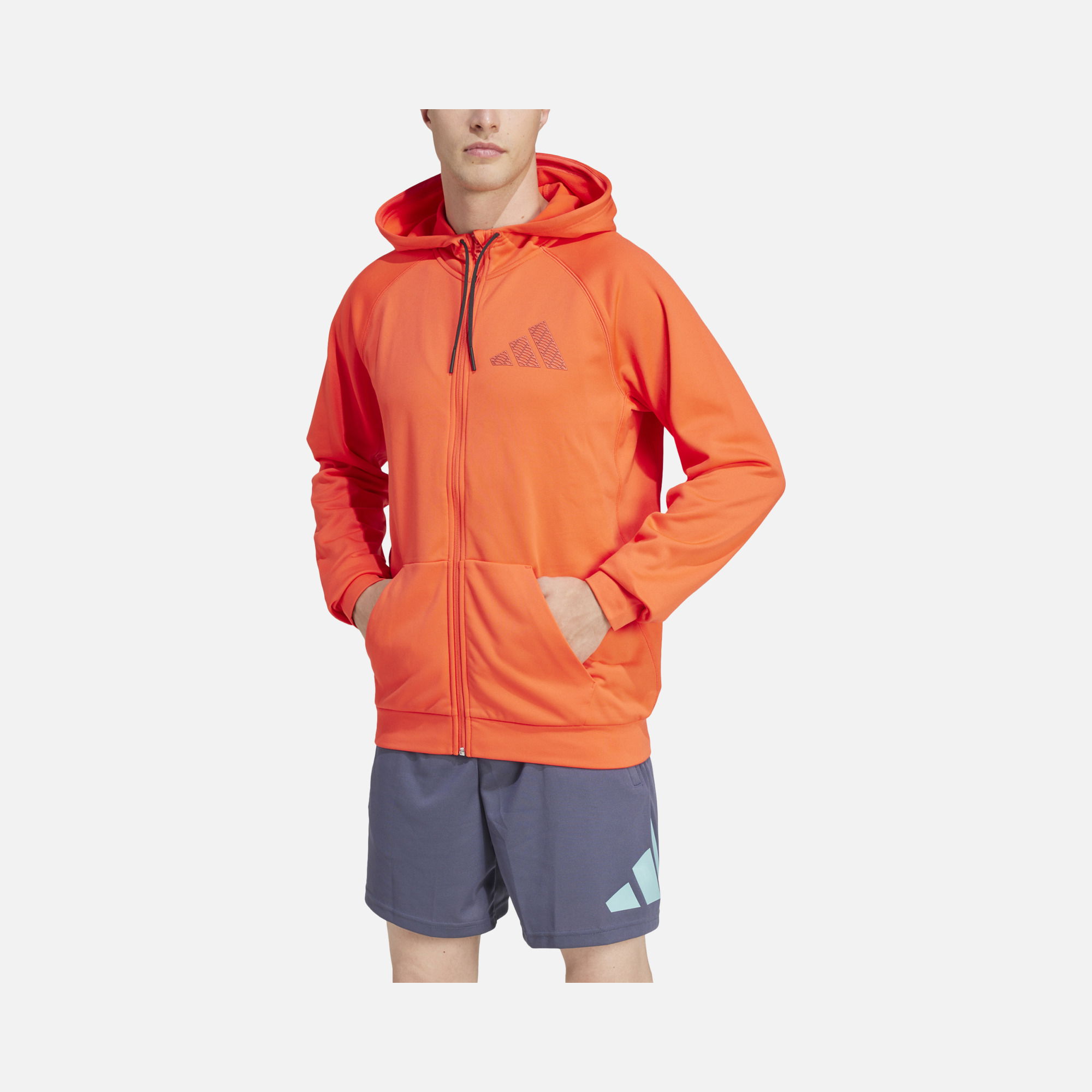adidas AEROREADY Game & Go Versatile Full-Zip Hoodie Erkek Sweatshirt