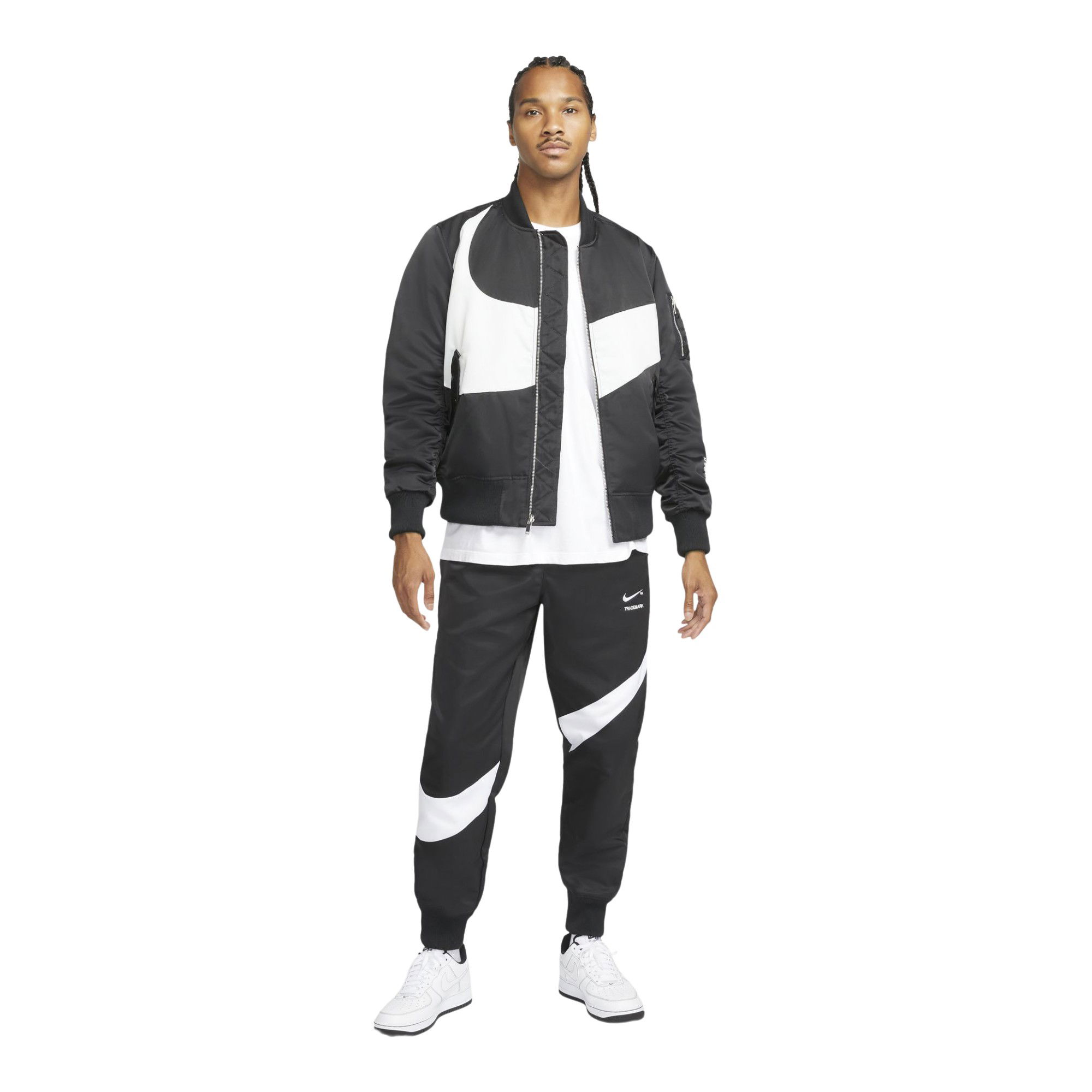 Nike Sportswear Swoosh Therma-Fit Synthetic-Fill Reversible Bomber Full-Zip Erkek Mont