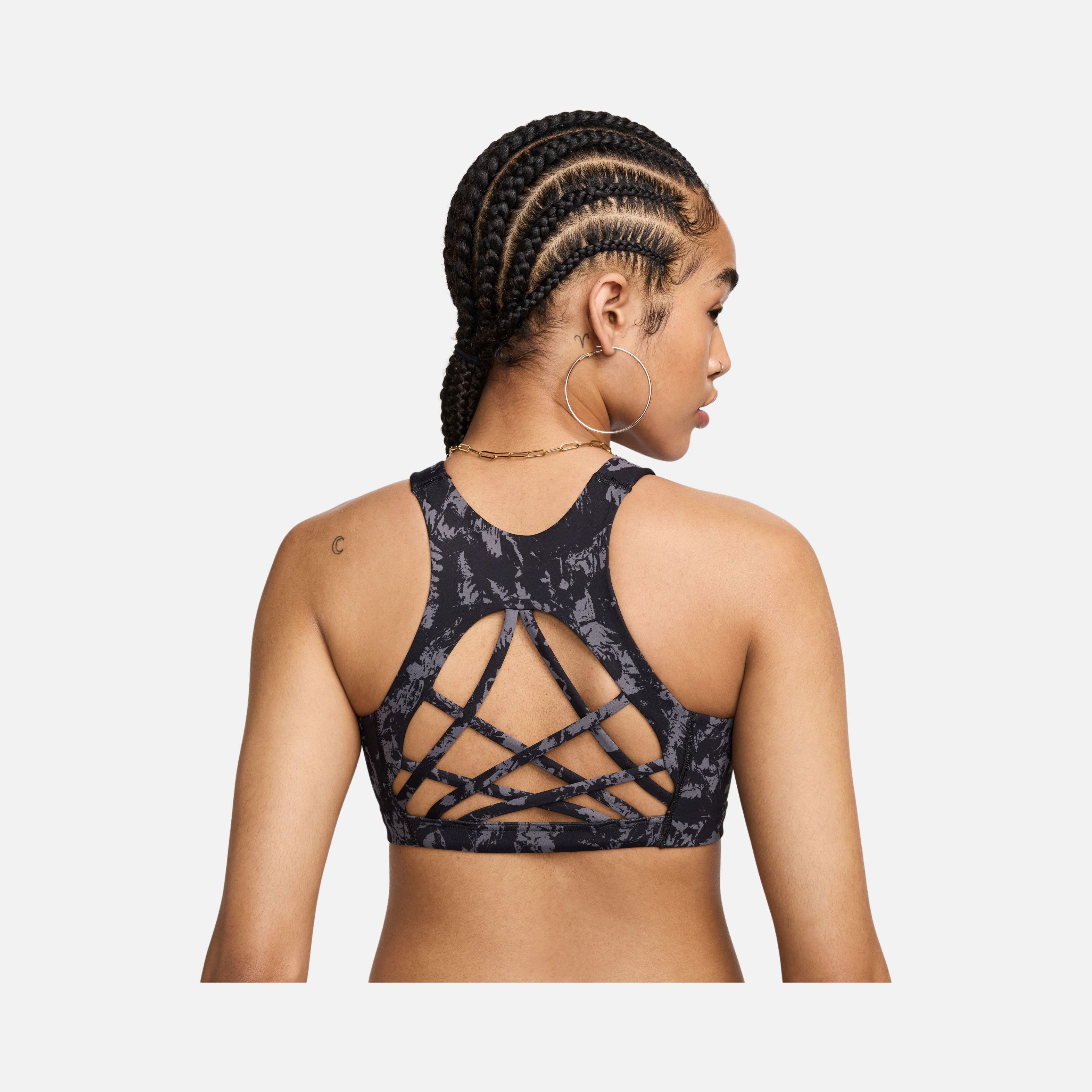 Nike One Strappy Back Lightly Lined Medium-Support Printed Training Kadın Bra