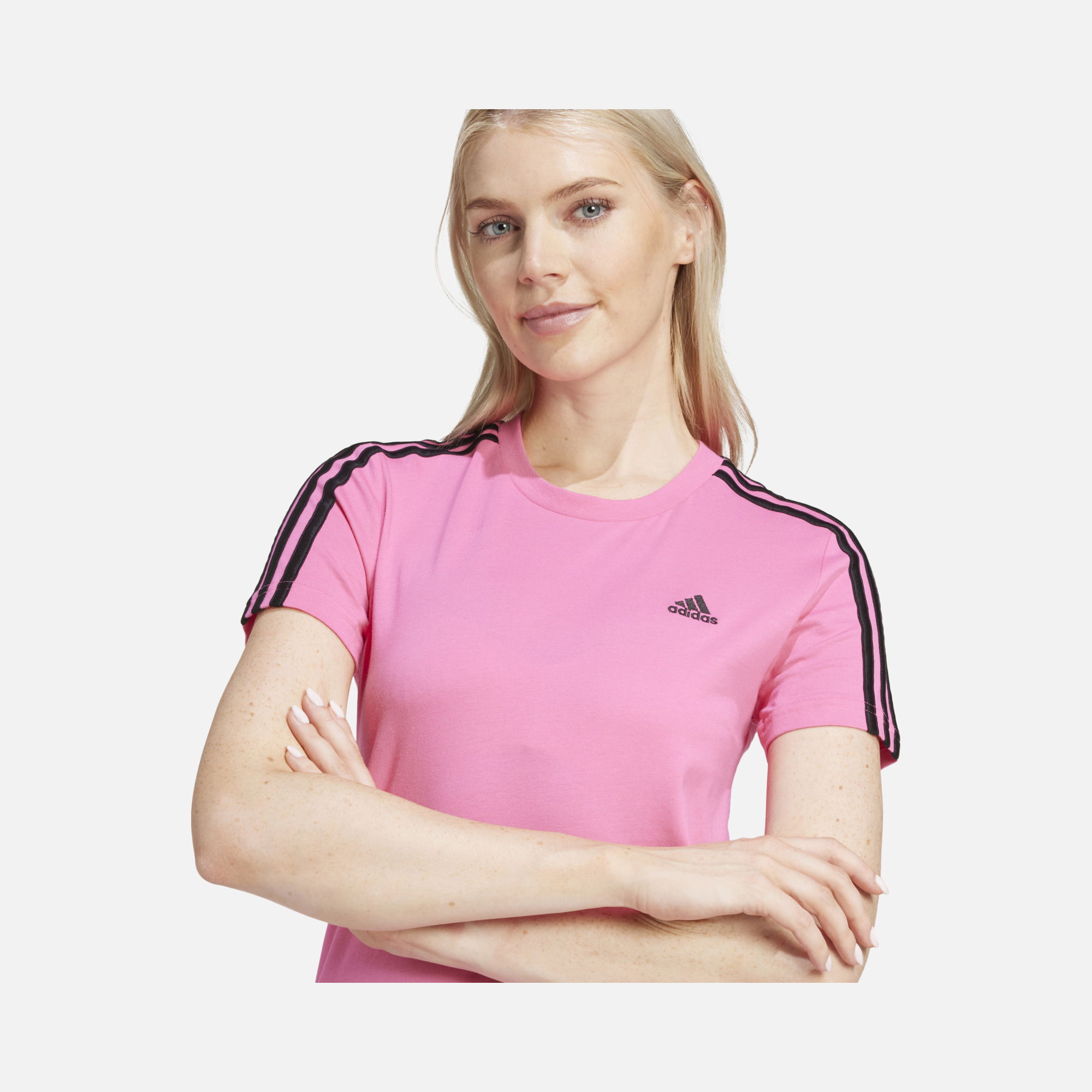 adidas Essentials Slim 3-Stripes Short-Sleeve Kadın Tişört