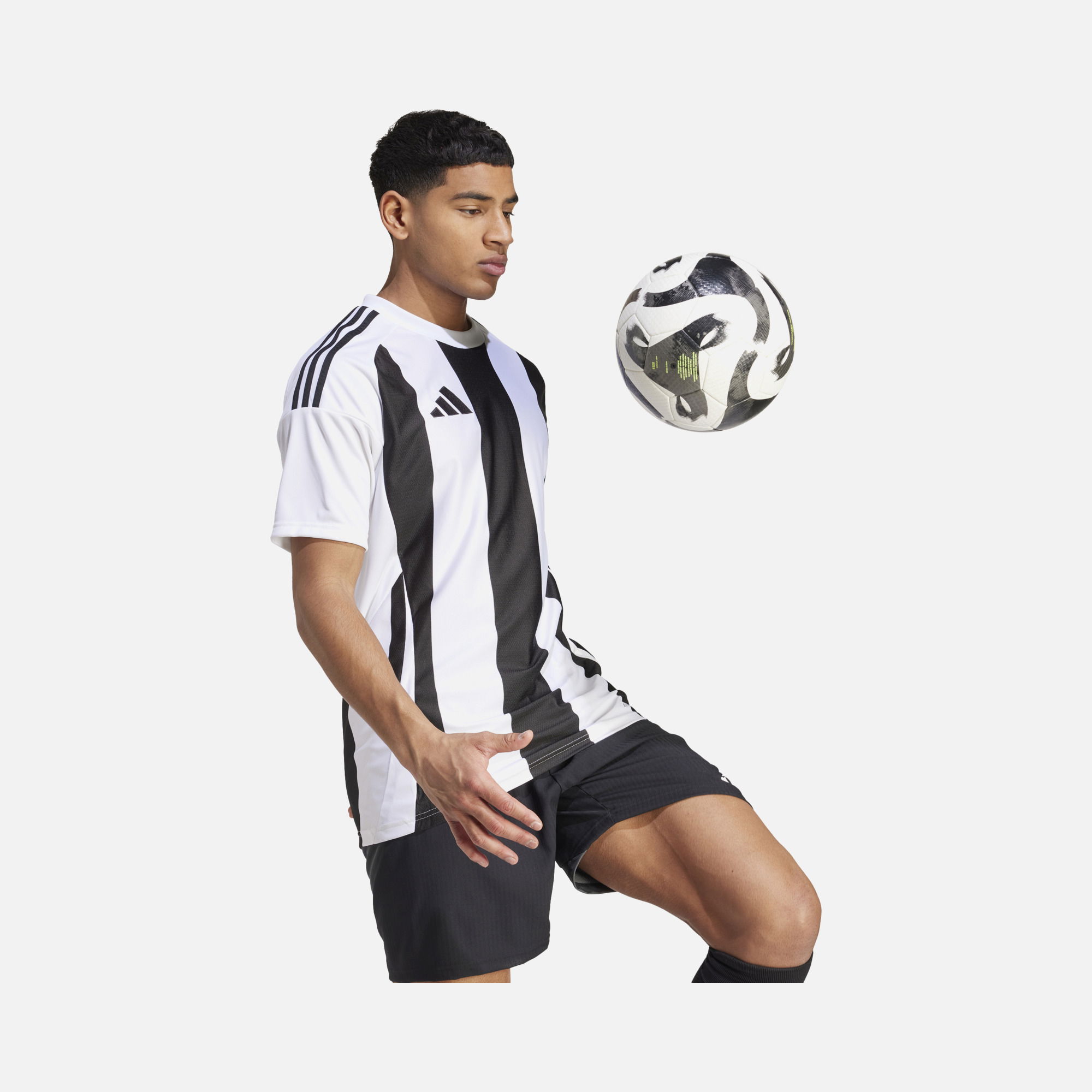 adidas Striped 24 Football Short-Sleeve Erkek Forma