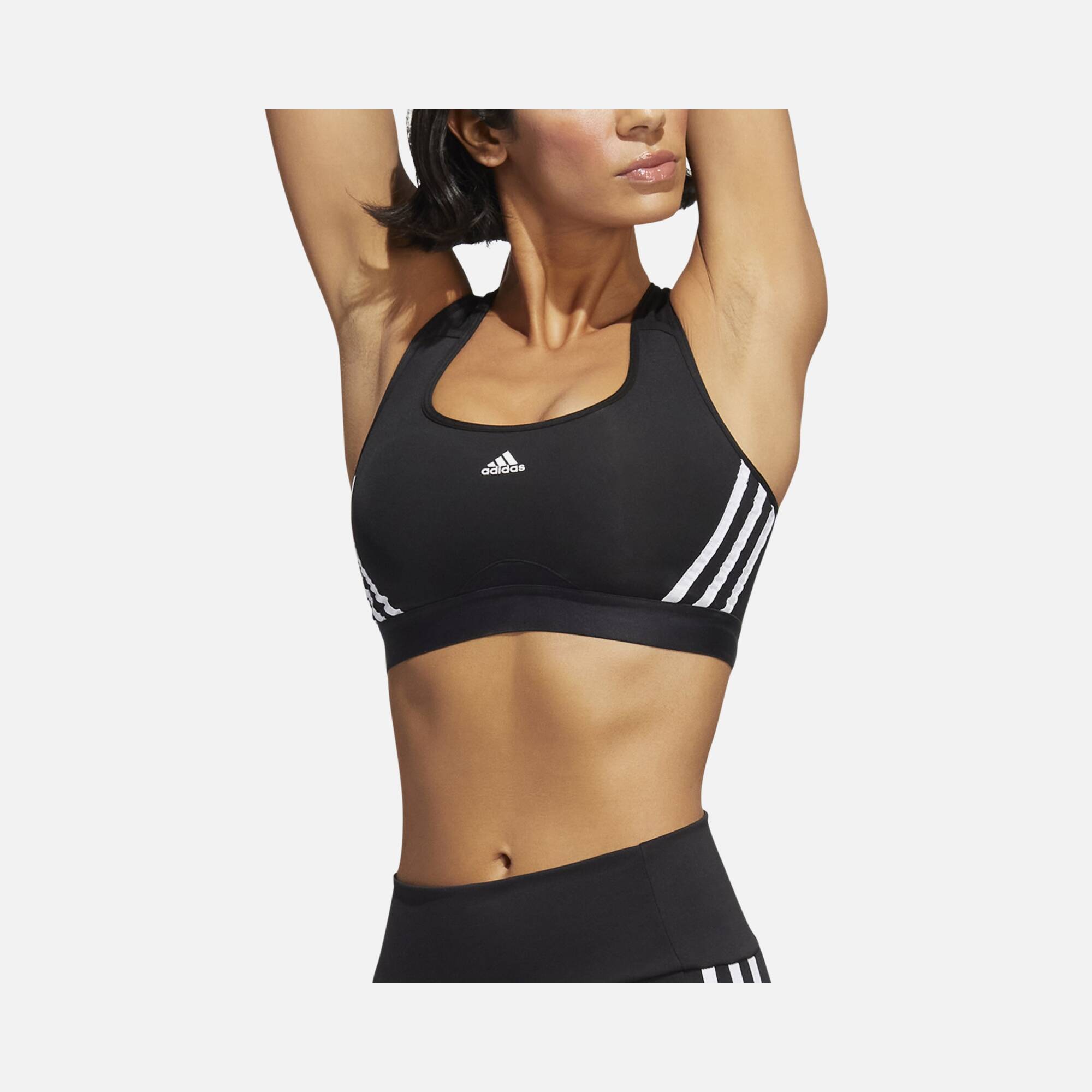adidas Powerreact Training Medium-Support 3-Stripes Kadın Bra