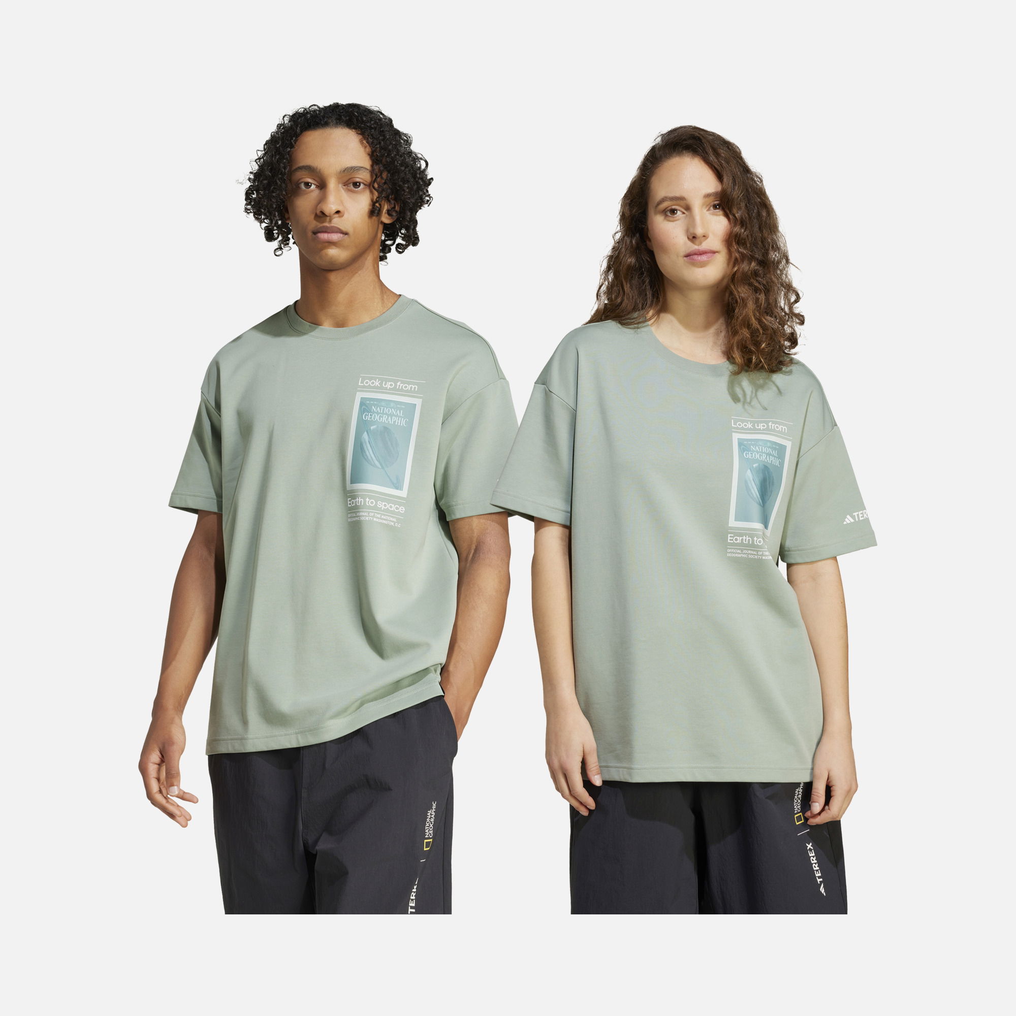 adidas Terrex Look Up From Earth ''National Geographic'' Hiking Short-Sleeve Erkek Tişört