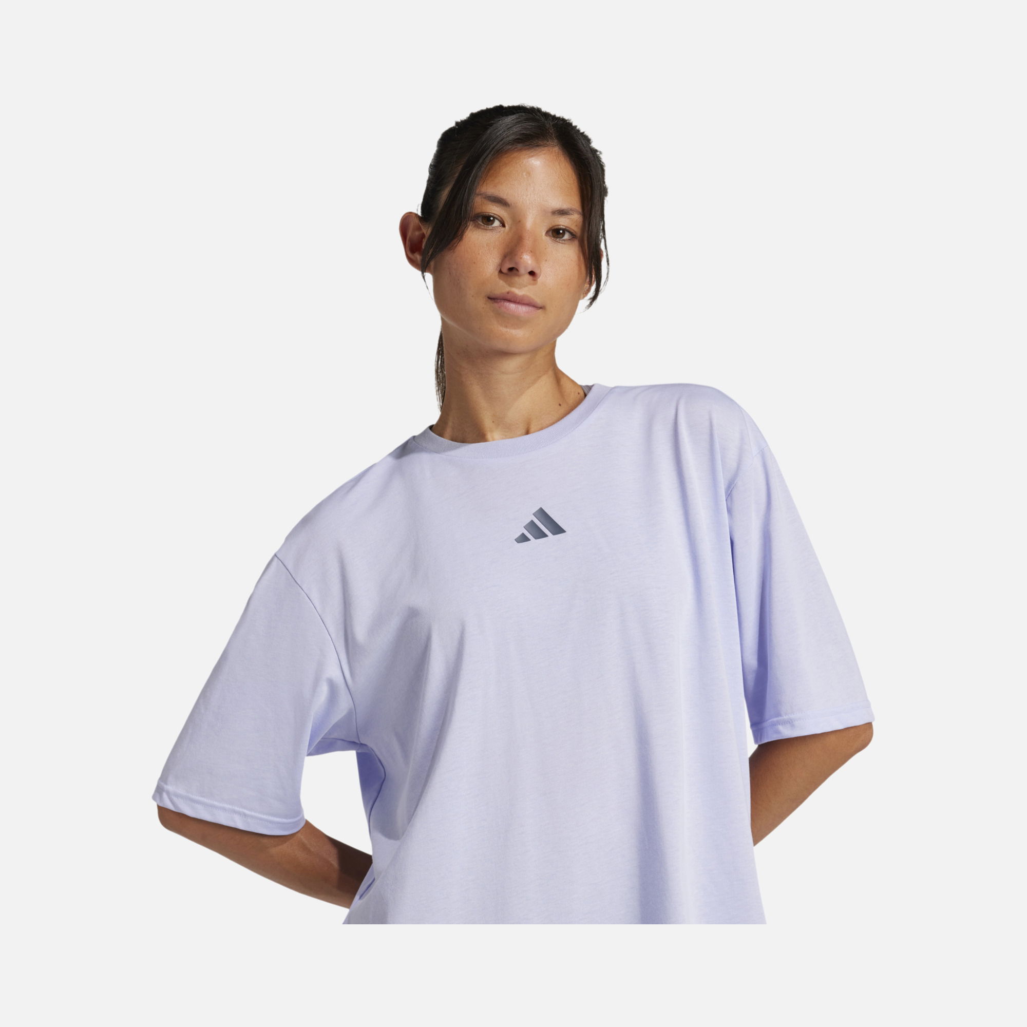 adidas Strong ''One Rep At A Time Graphic'' Oversized Gym & Training Short-Sleeve Kadın Tişört