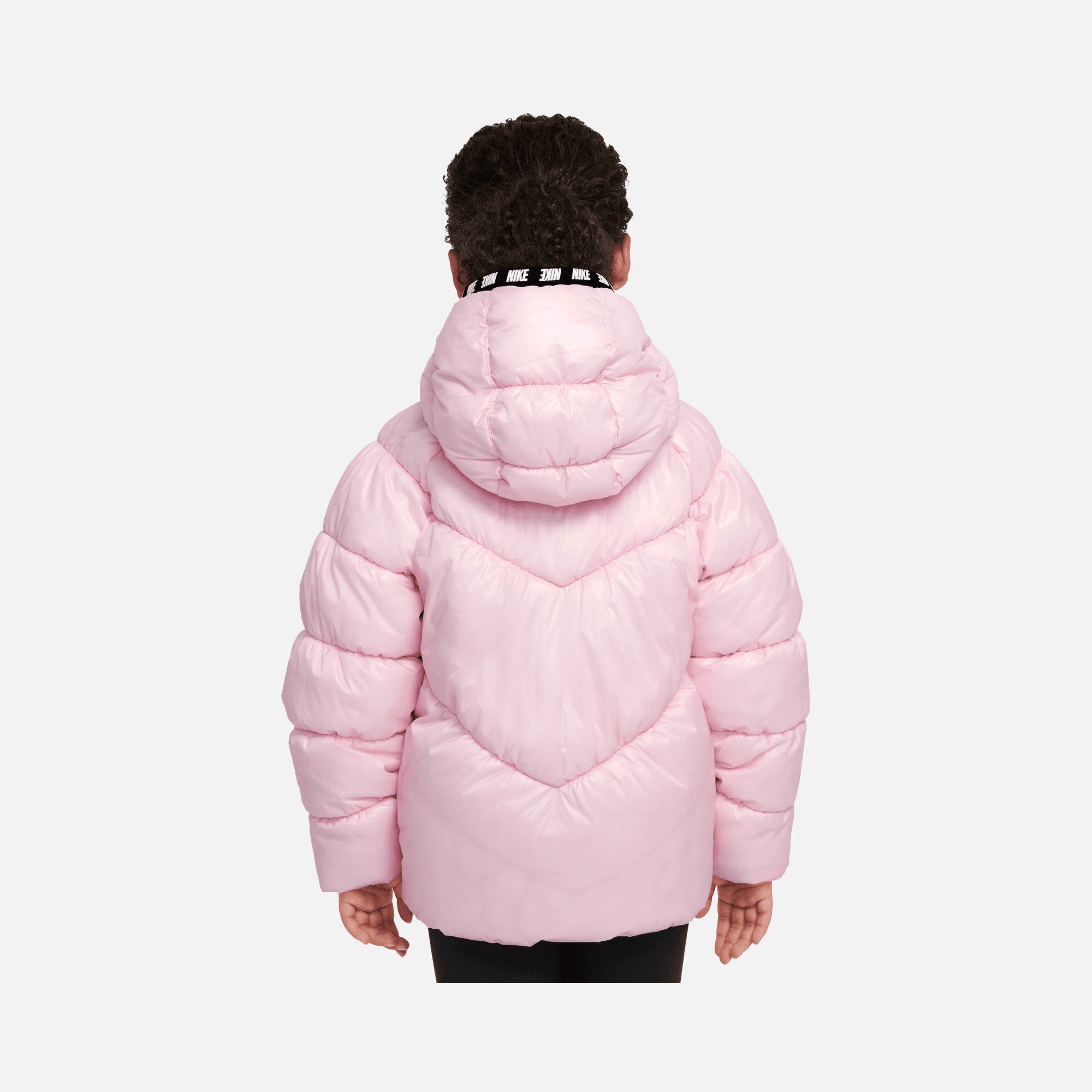 Nike Sportswear Chevron Cinched Puffer Full-Zip Hoodie (Girls') Çocuk Mont