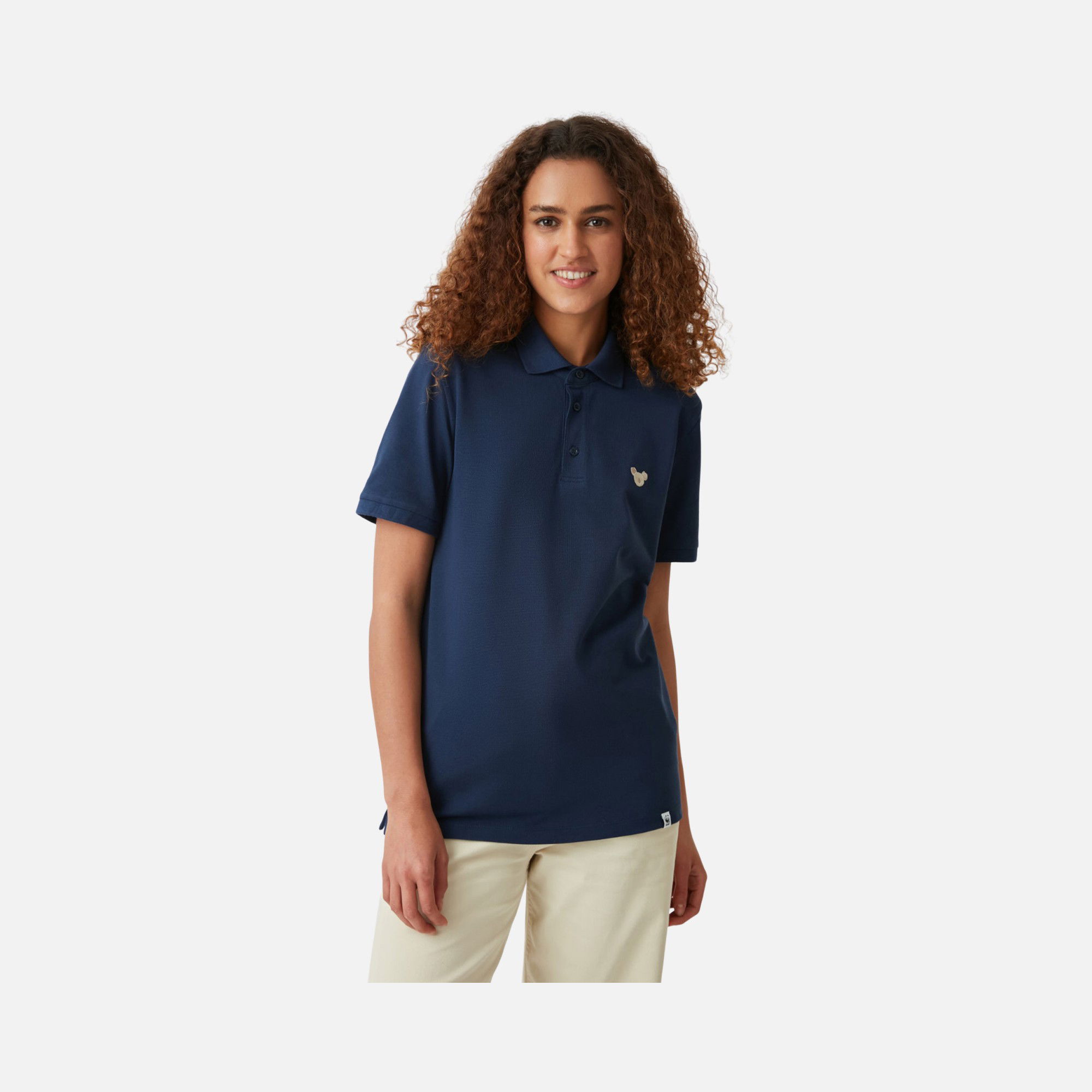 WWF Sportswear Koala Embroidered Regular-Fit Polo Collar Short-Sleeve Unisex Tişört