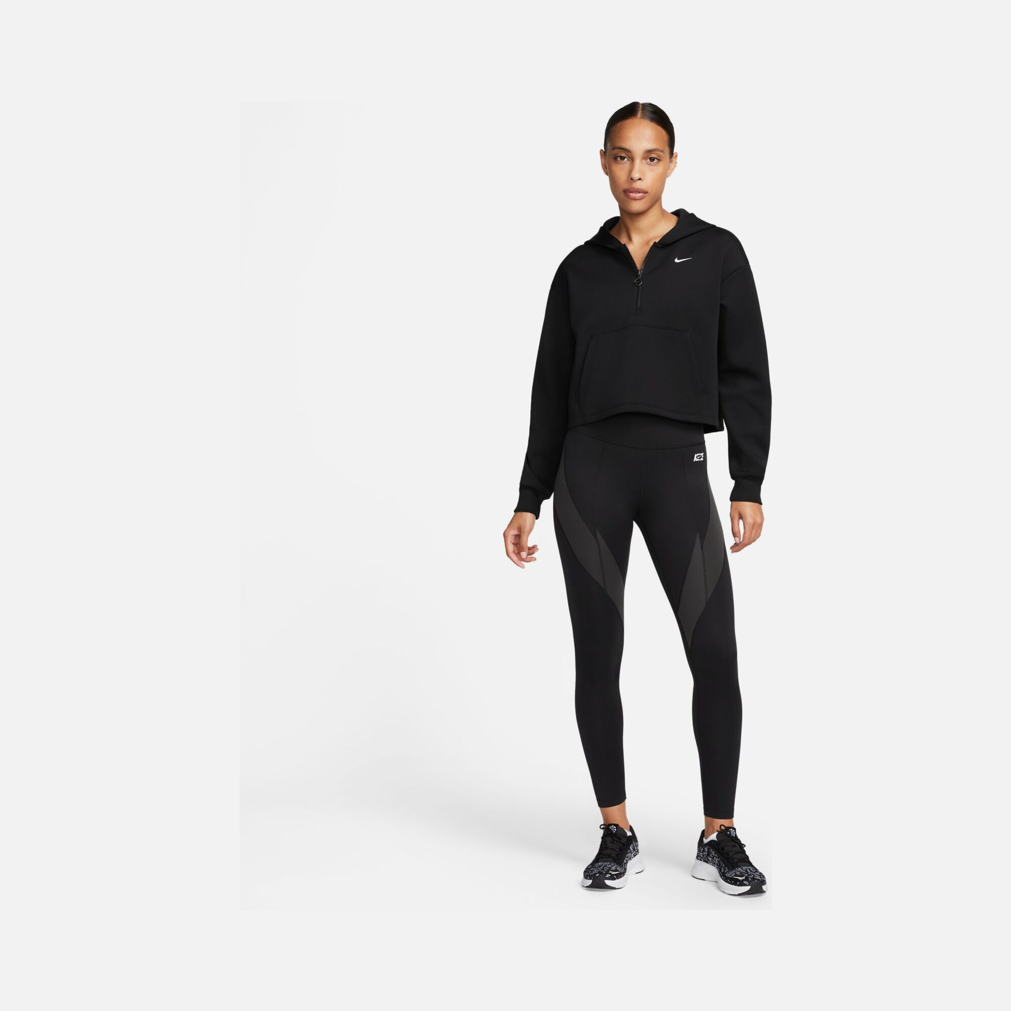 Nike Dri-Fit Graphic Shine Training Cropped 1/2-Zip Hoodie Kadın Sweatshirt