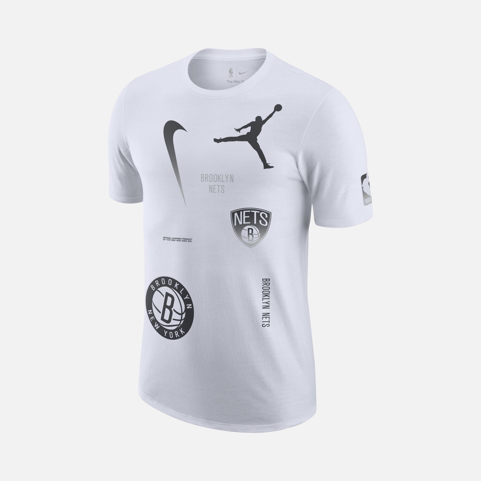 Nike Brooklyn Nets Courtside Statement Edition Jordan Max90 NBA Short-Sleeve Erkek Tişört