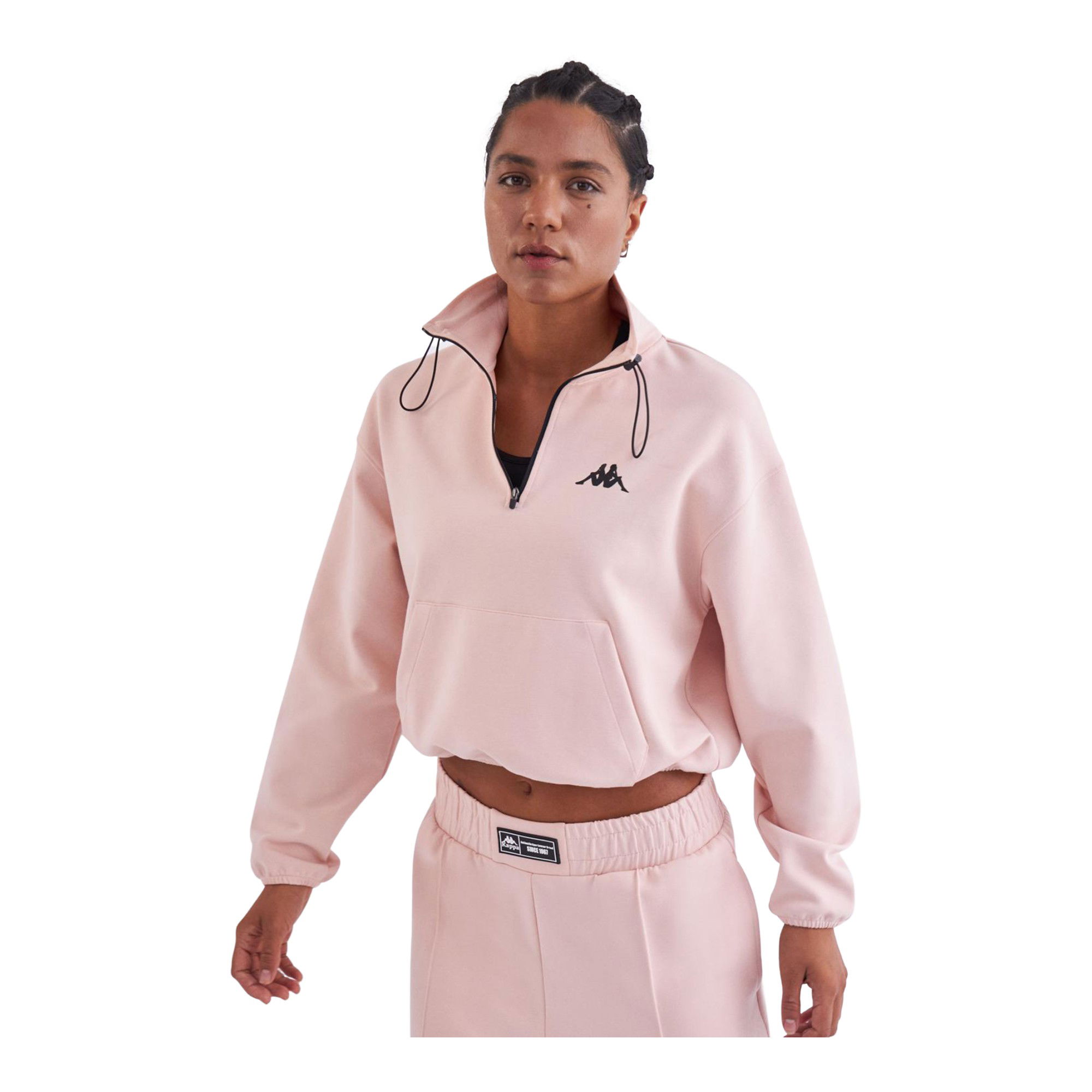 Kappa Authentic Letia Cropped Regular Fit Half-Zip Kadın Sweatshirt