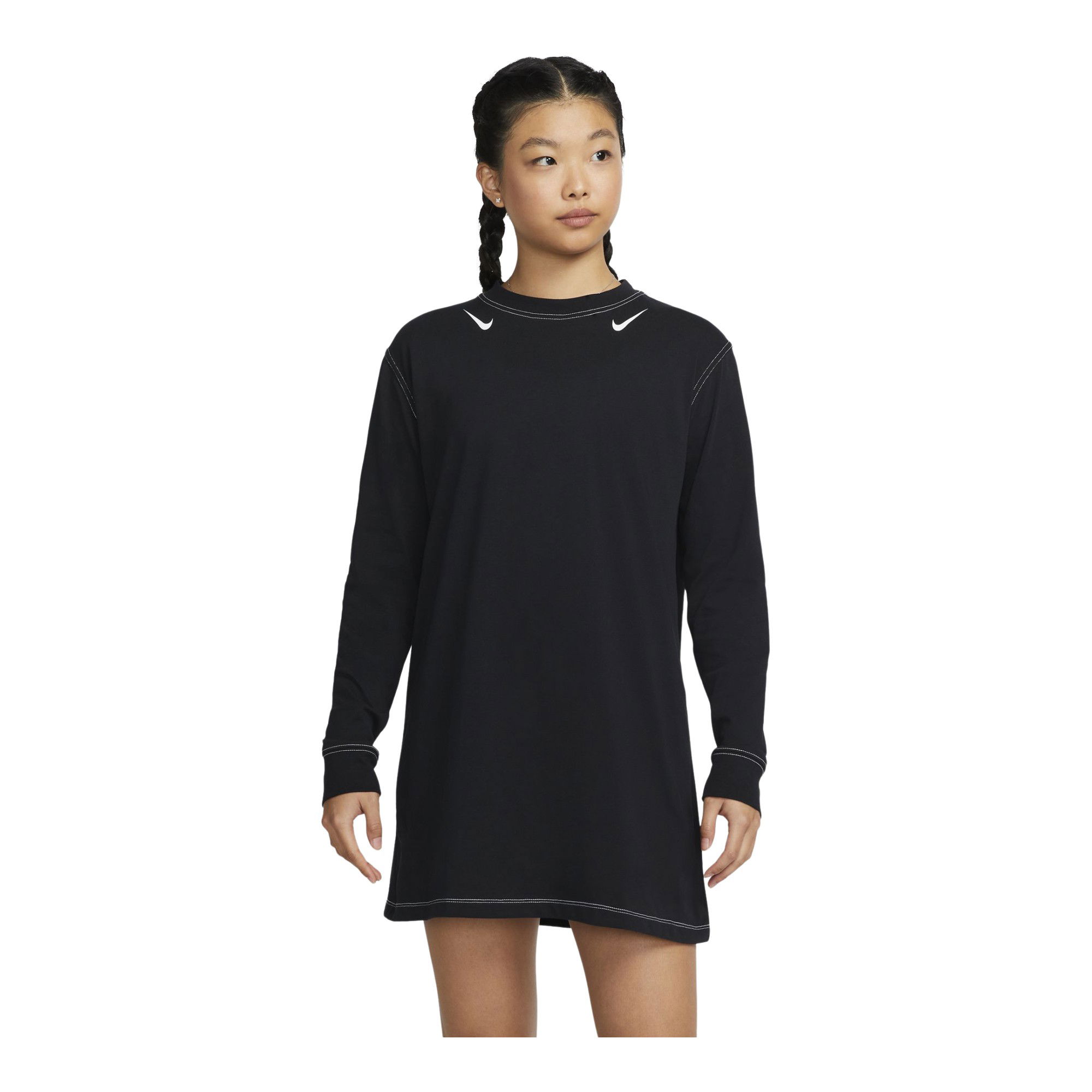 Nike Sportswear Swoosh Graphic Long-Sleeve Kadın Elbise