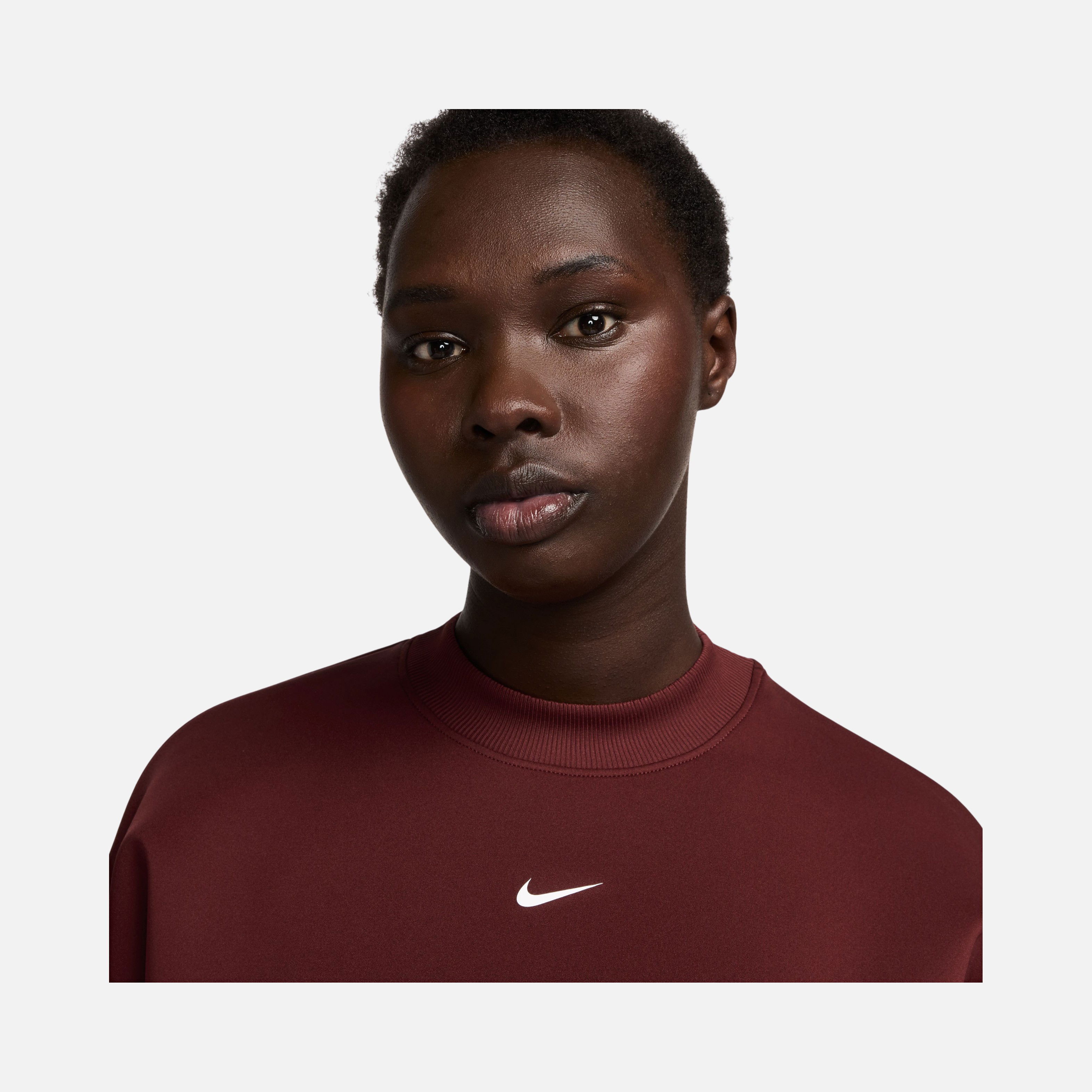 Nike Prima Dri-Fit Oversized Crew-Neck Cropped Training Kadın Sweatshirt