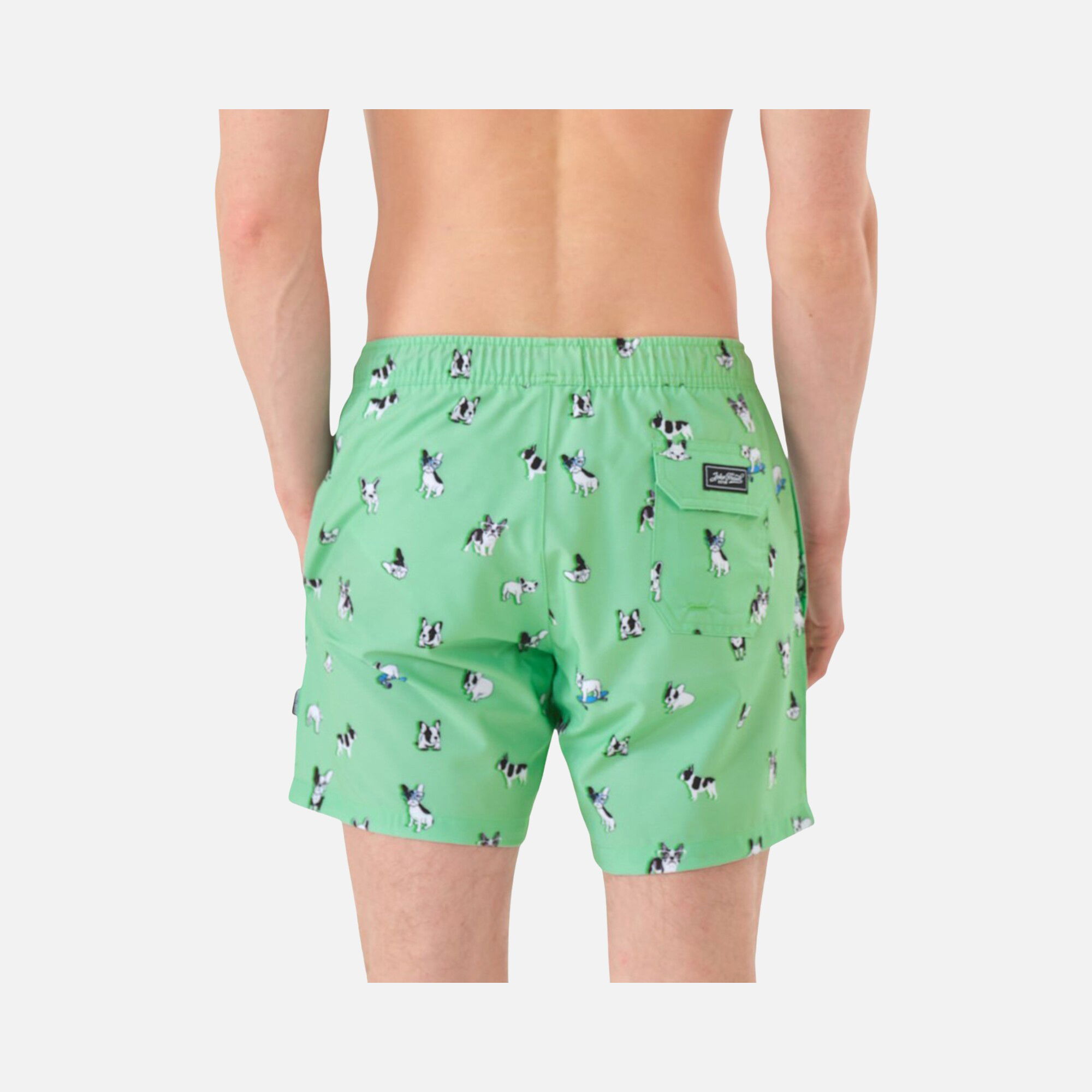 John Frank French Bulldog Graphic Mesh Lined Erkek Şort Mayo