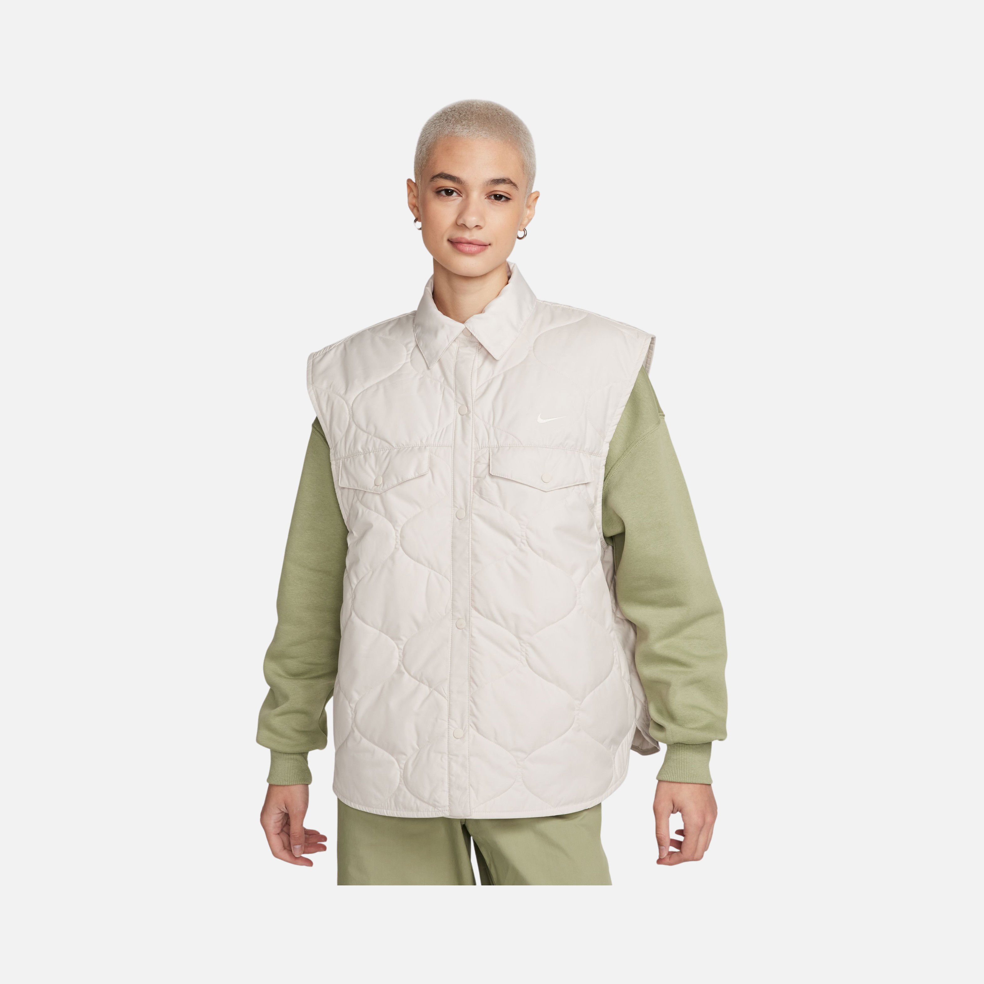 Nike Sportswear Essential Quilting Fabric Full-Snap Kadın Yelek