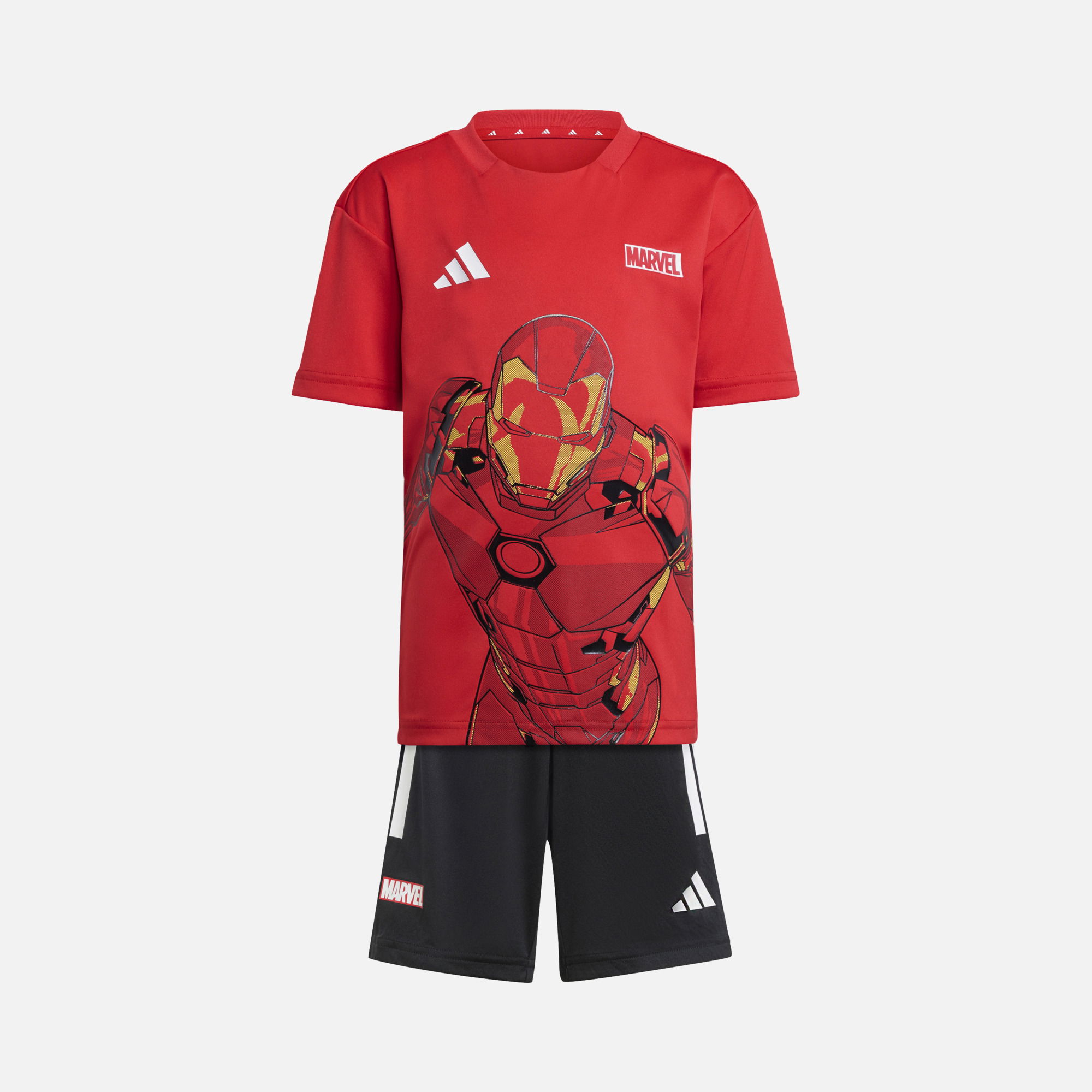 adidas Sportswear x Marvel Iron Man Climacool Regular-Fit Short-Sleeve Tişört&Şort Çocuk Takım