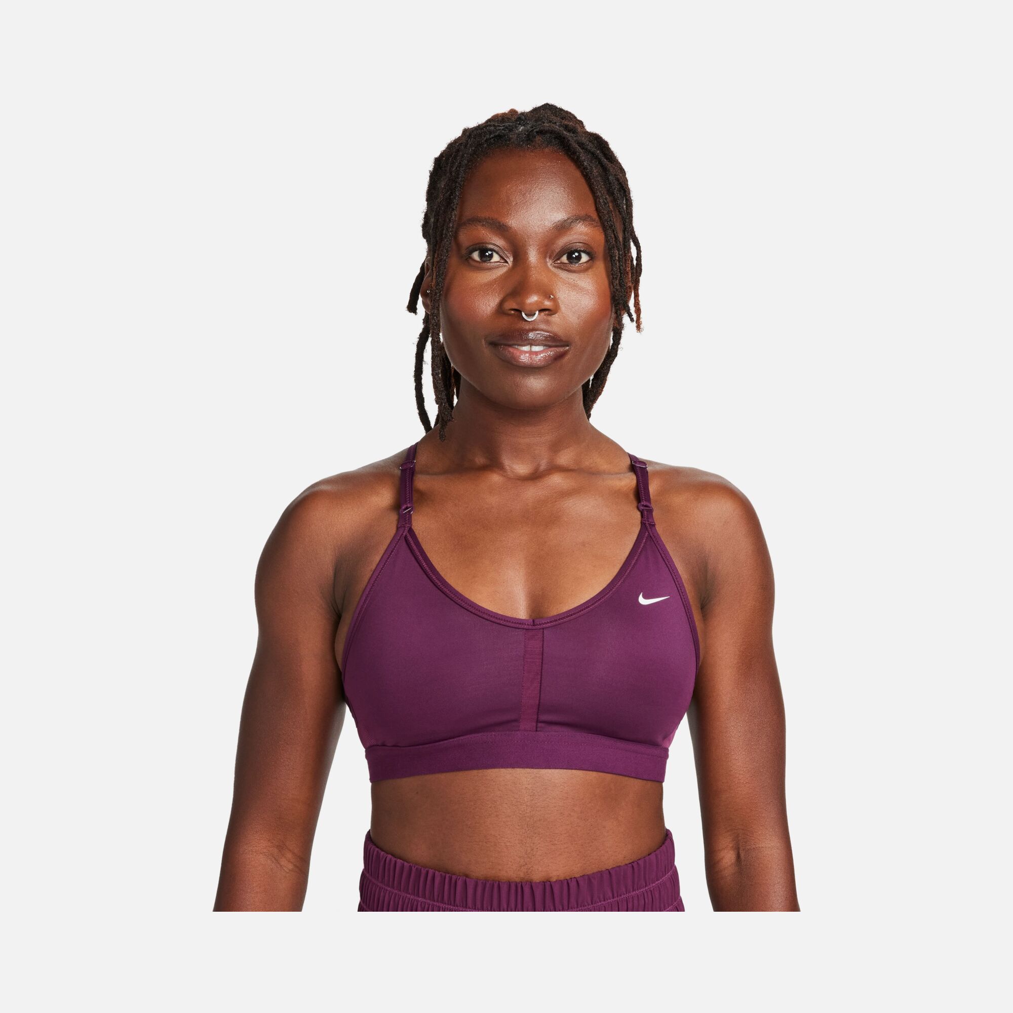 Nike Dri-Fit Indy V Neck Light-Support Sports Training Kadın Bra