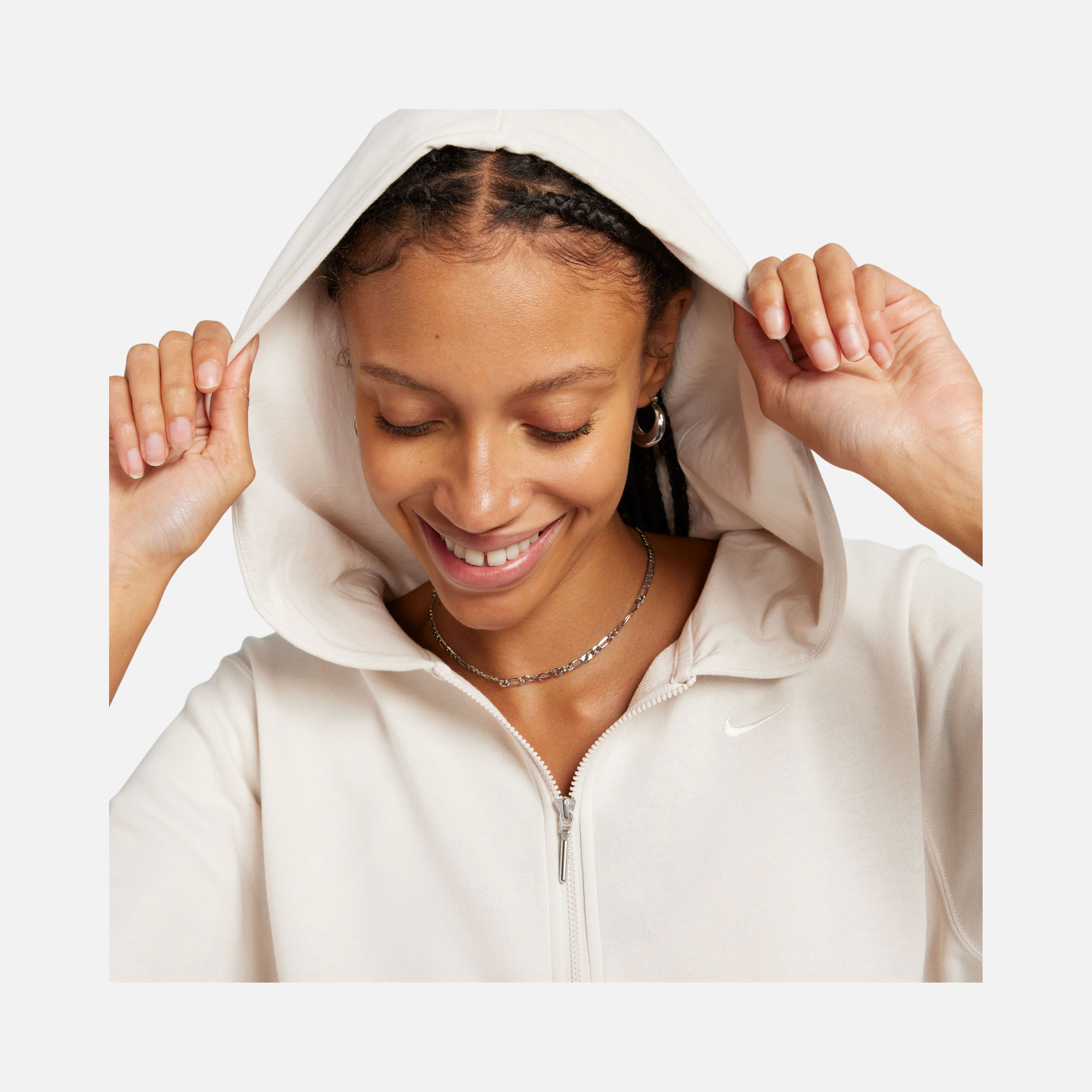 Nike Sportswear Phoenix Fleece Chill French Terry Loose Full-Zip Hoodie Kadın Sweatshirt