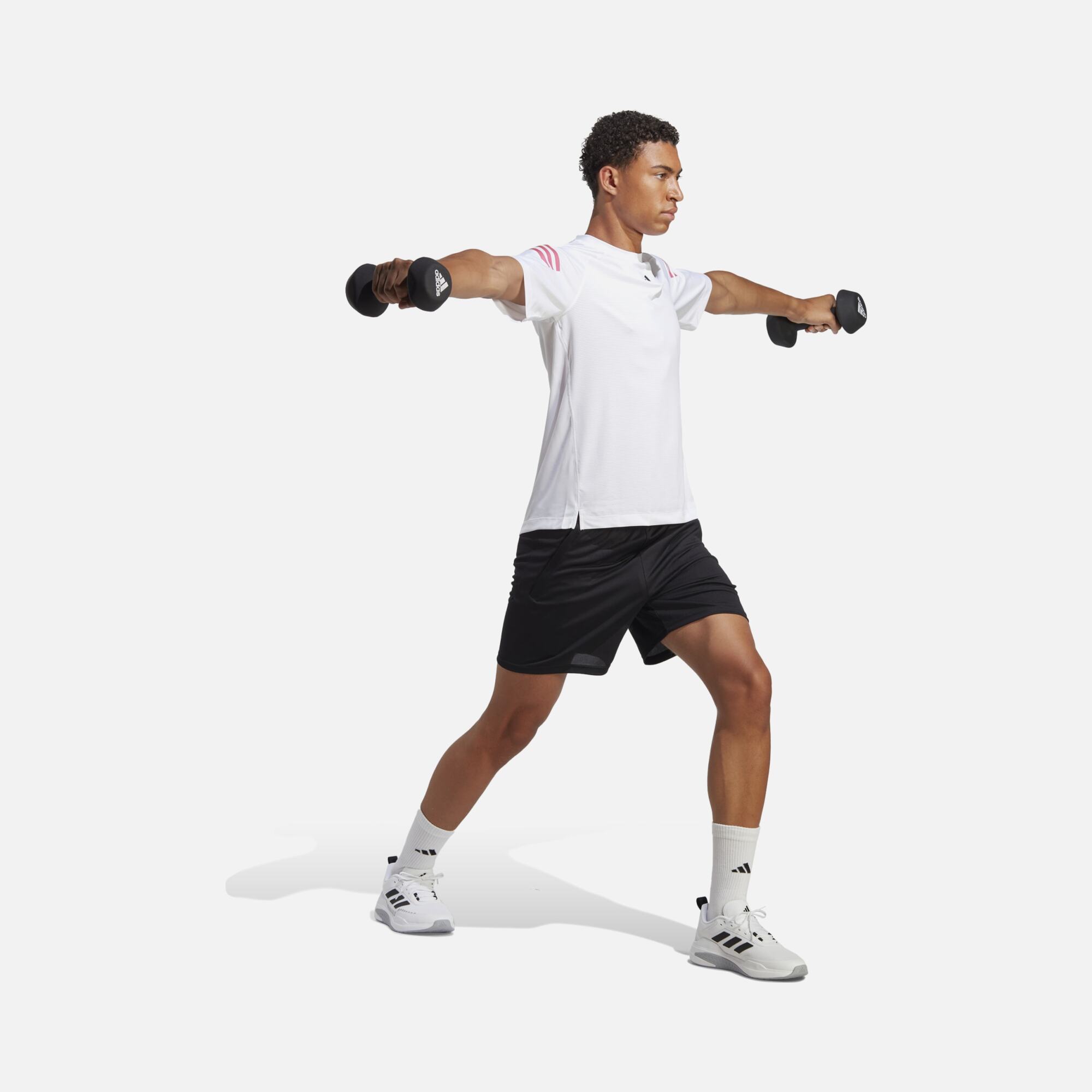 adidas Train Icons 3-Stripes Training Short-Sleeve Erkek Tişört