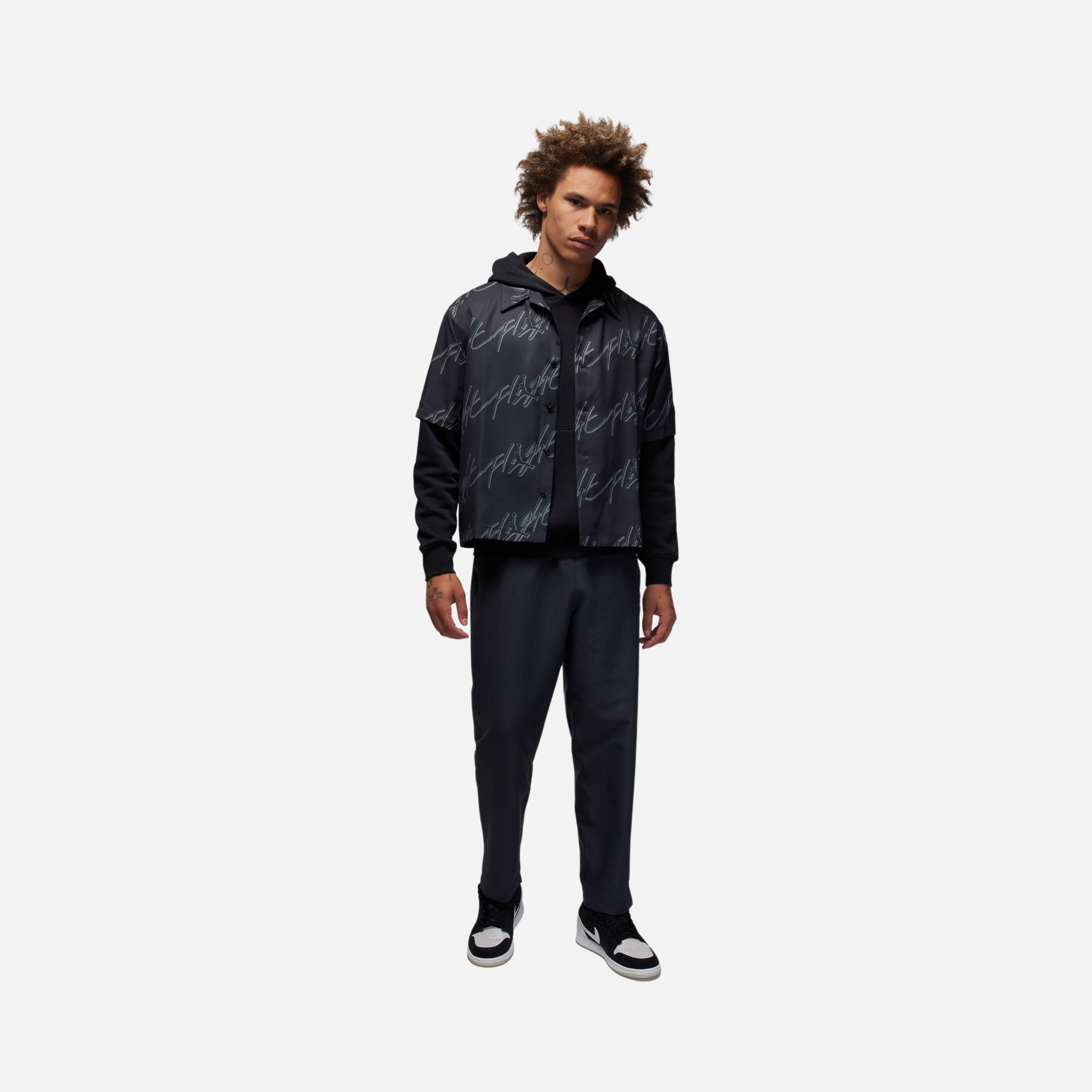 Nike Jordan Essentials Graphics Full-Button Short-Sleeve Erkek Gömlek