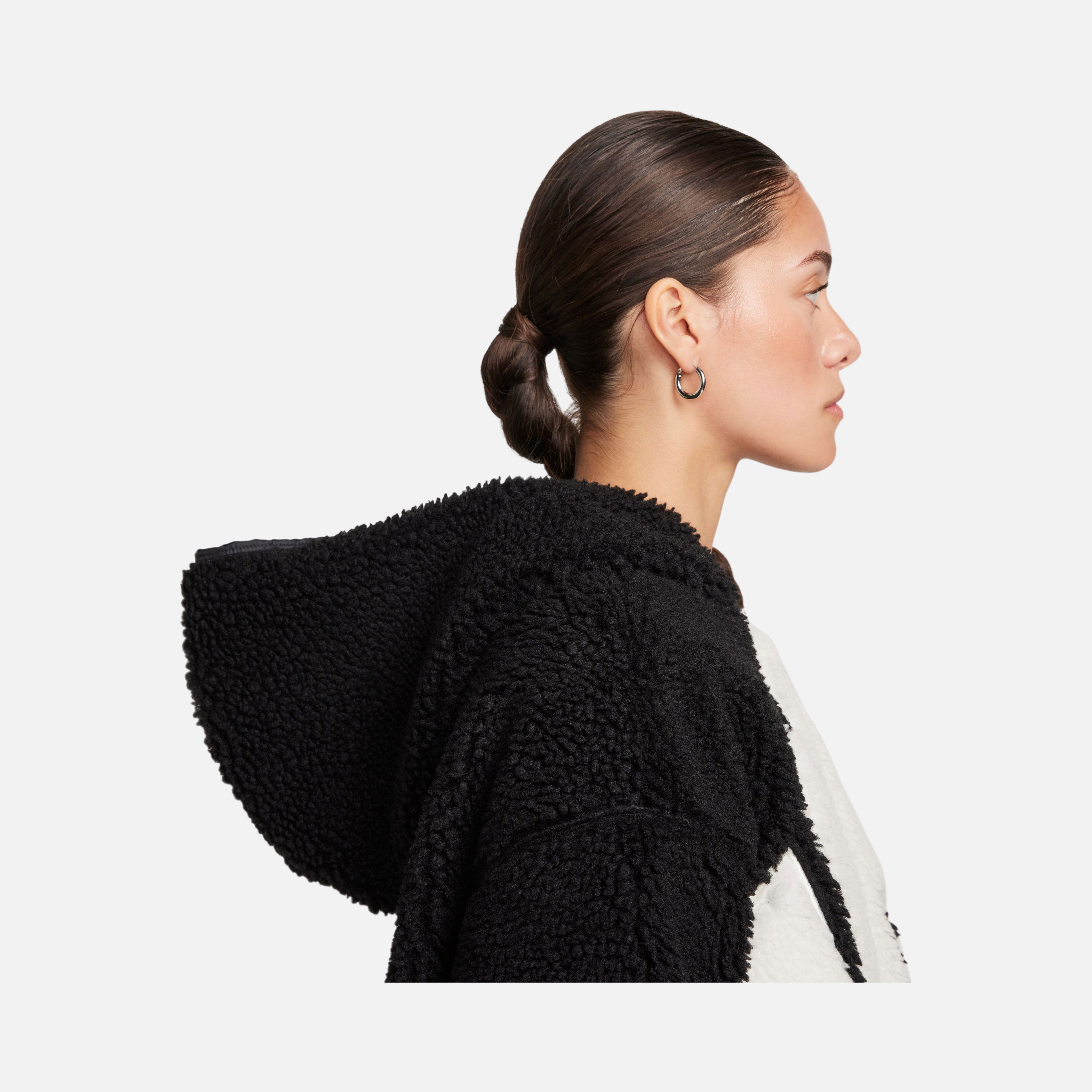 Nike Sportswear Logo High-Pile Sherpa Full-Zip Hoodie Kadın Ceket