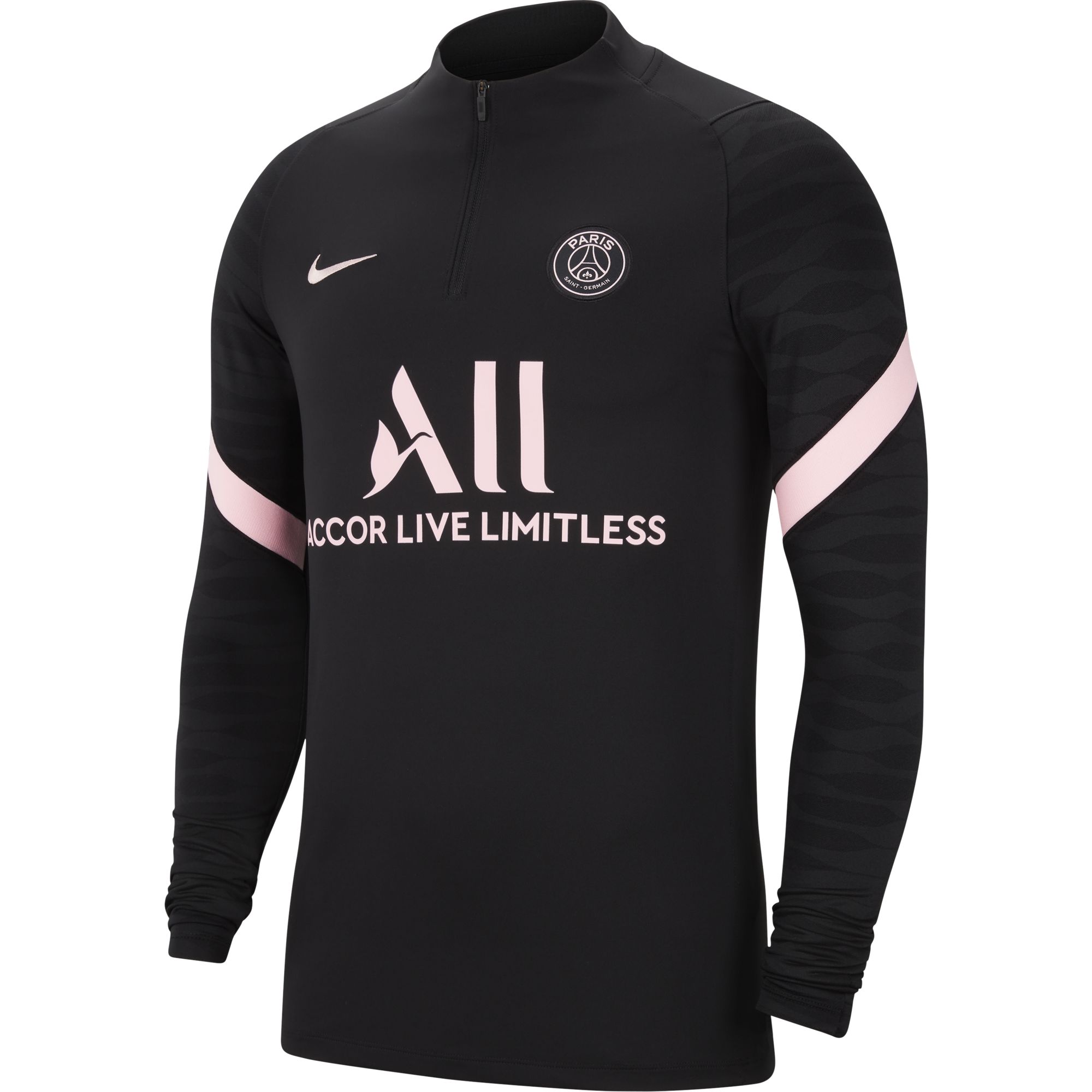 Nike Dri-Fit Paris Saint Germain Half-Zip Strike Drill Long-Sleeve Erkek Tişört