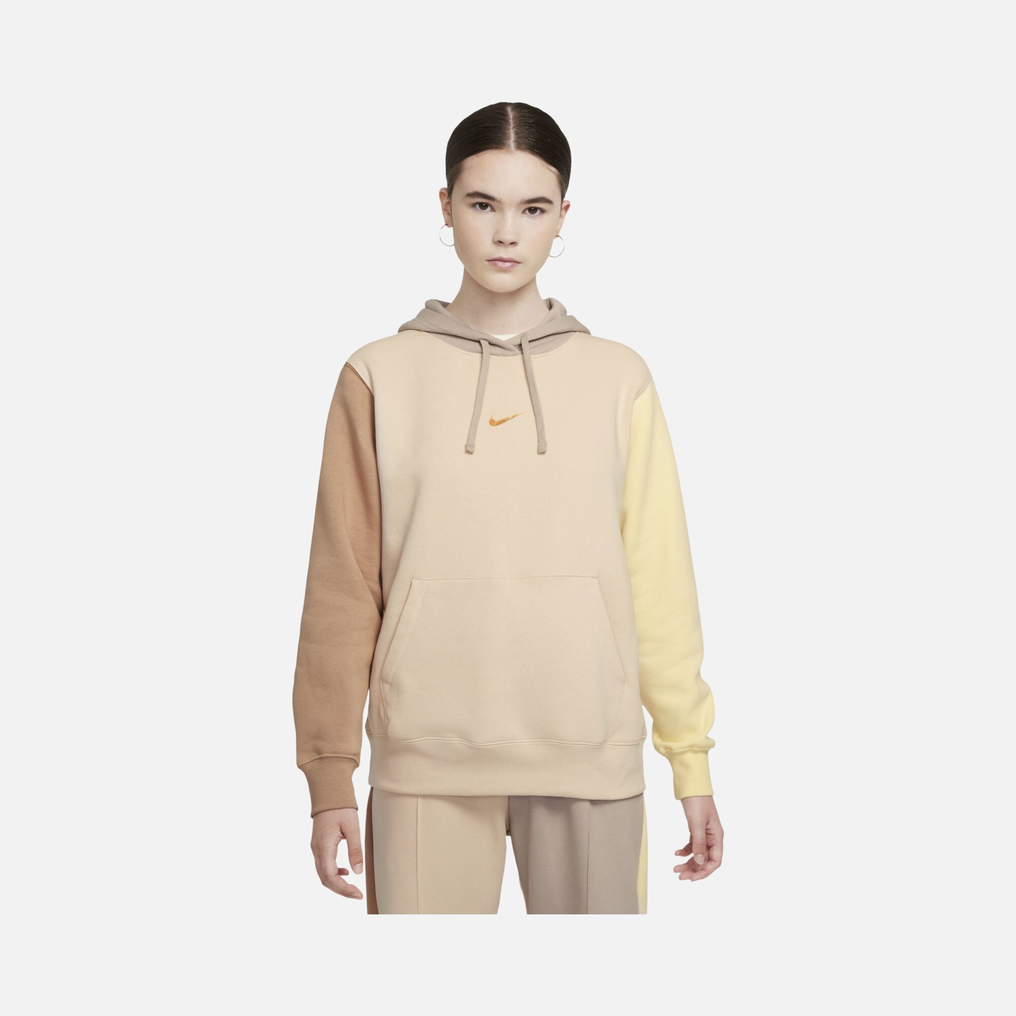 Nike Sportswear Color Block Pullover Hoodie Kadın Sweatshirt