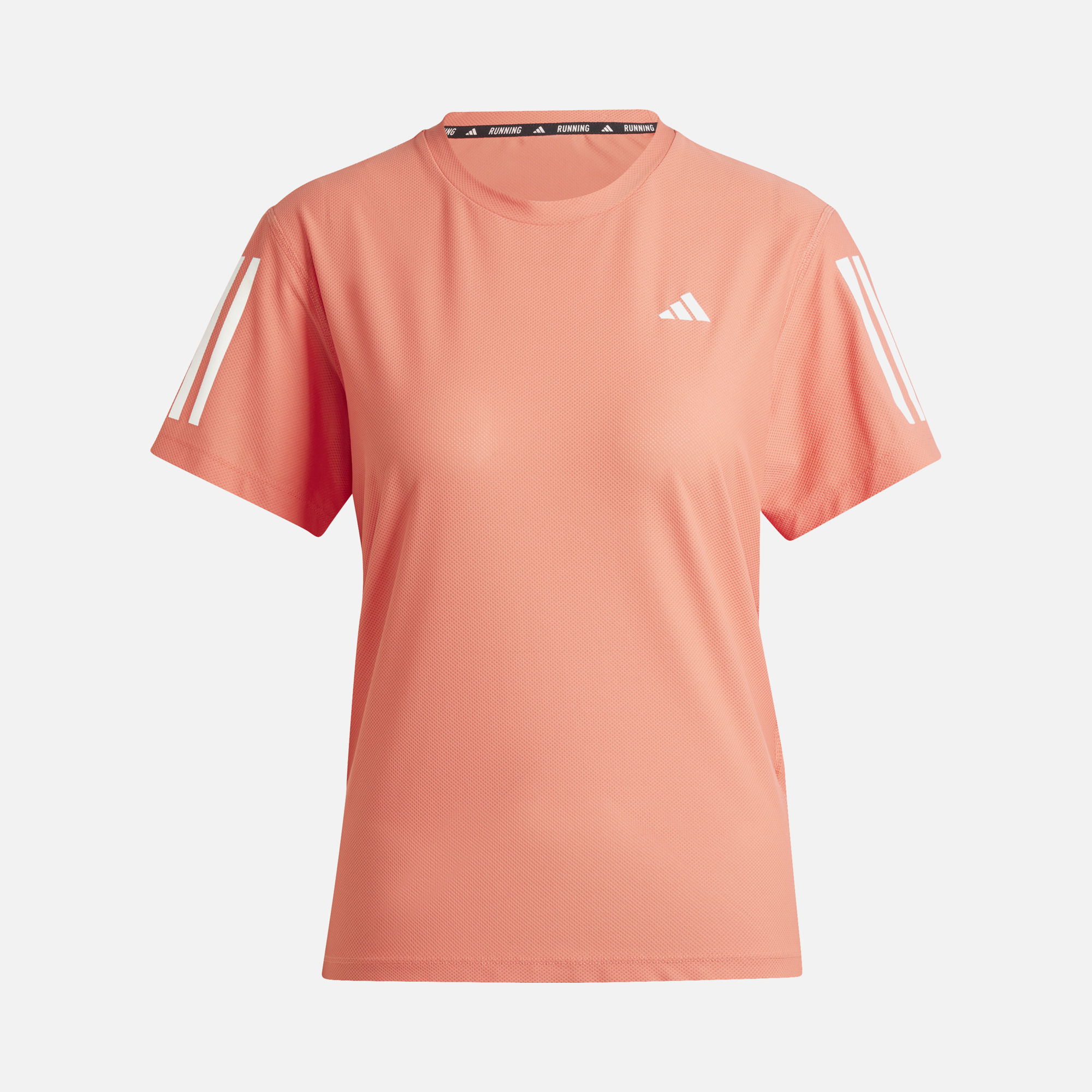 adidas AEROREADY Run Own The 3-Stripes Crew Neck Running Short-Sleeve Kadın Tişört