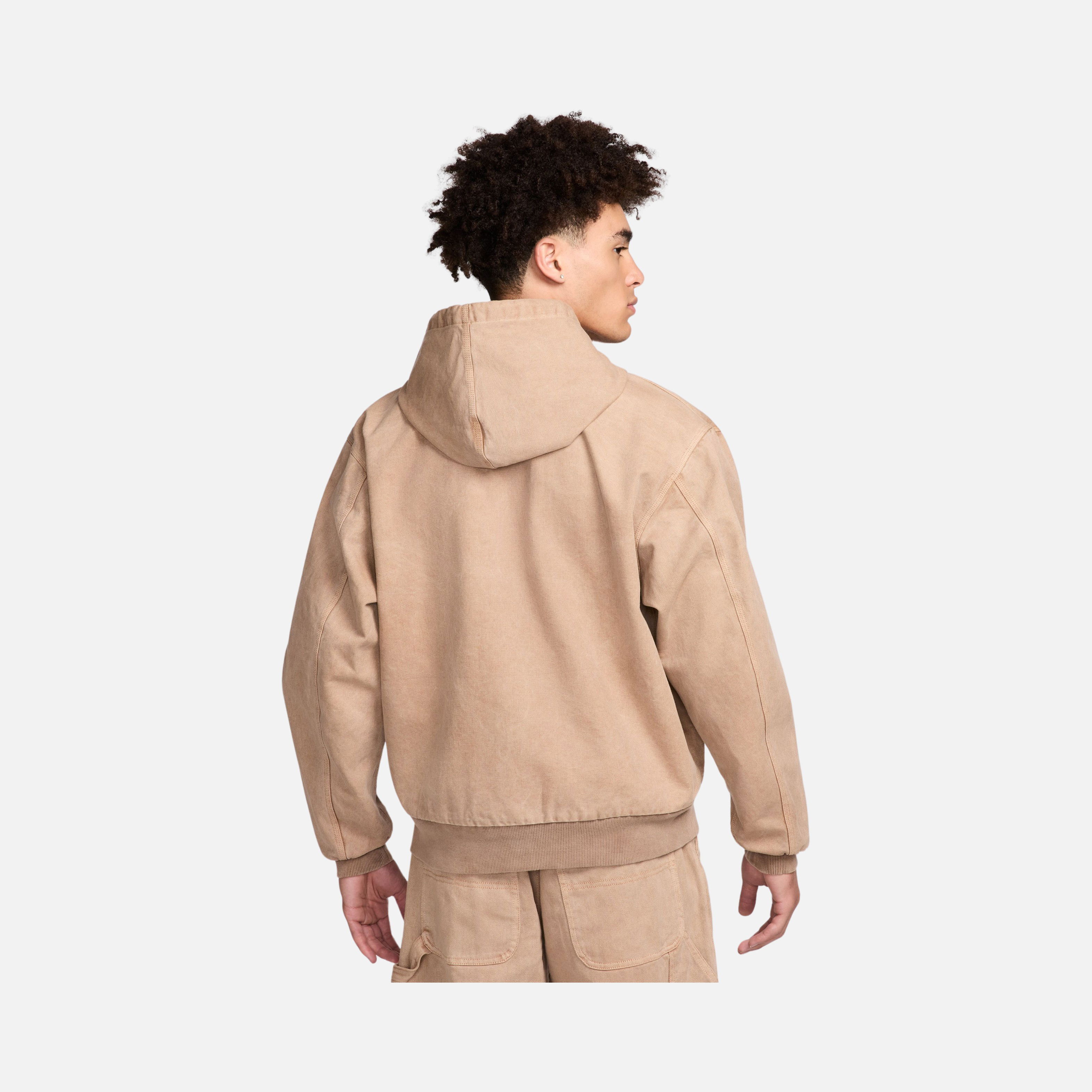 Nike Life Unlined Dye  Canvas Woven Fabric Full-Zip Hoodie Erkek Ceket