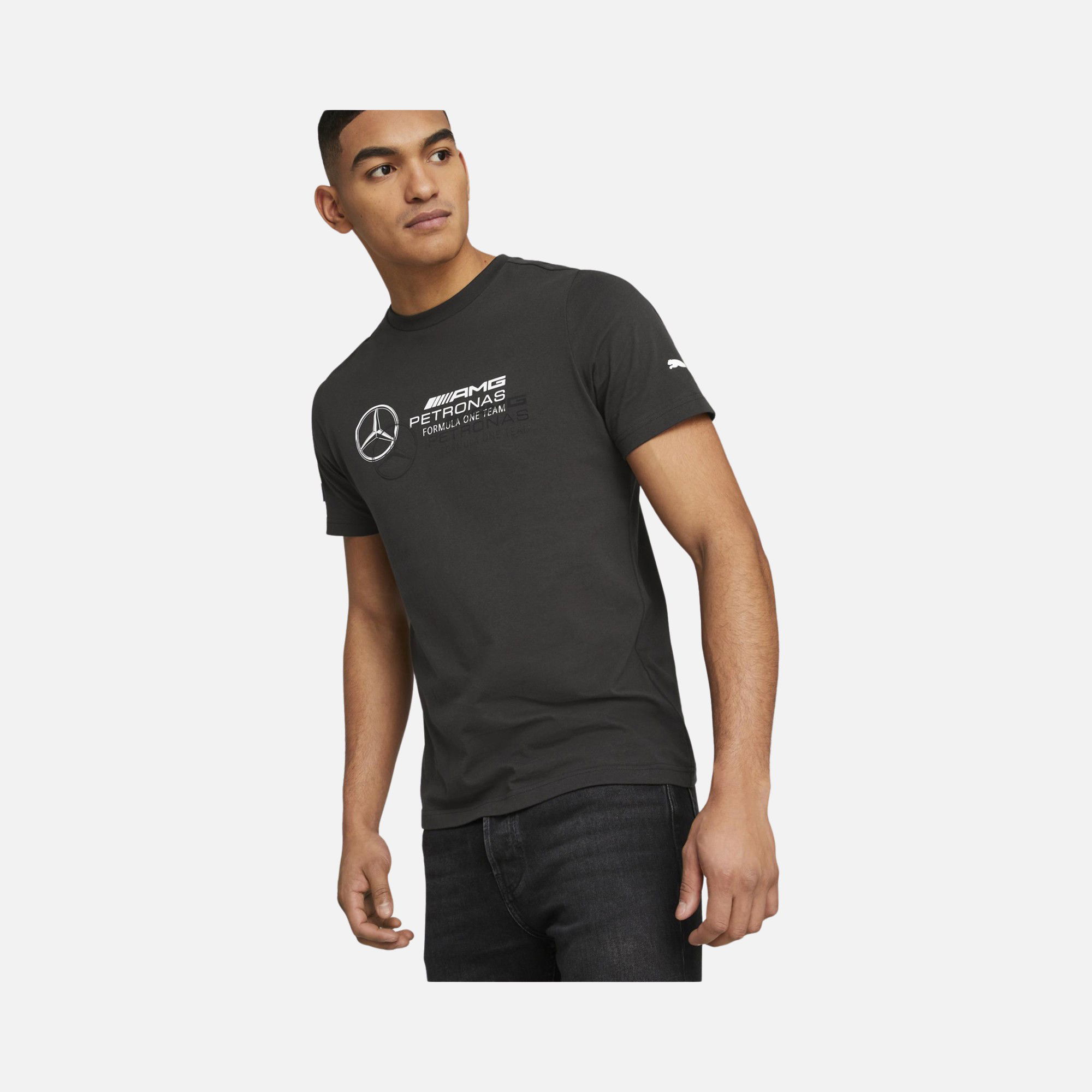Puma Sportswear Mercedes-AMG Petronas Motor Sporları Logo Short-Sleeve Erkek Tişört