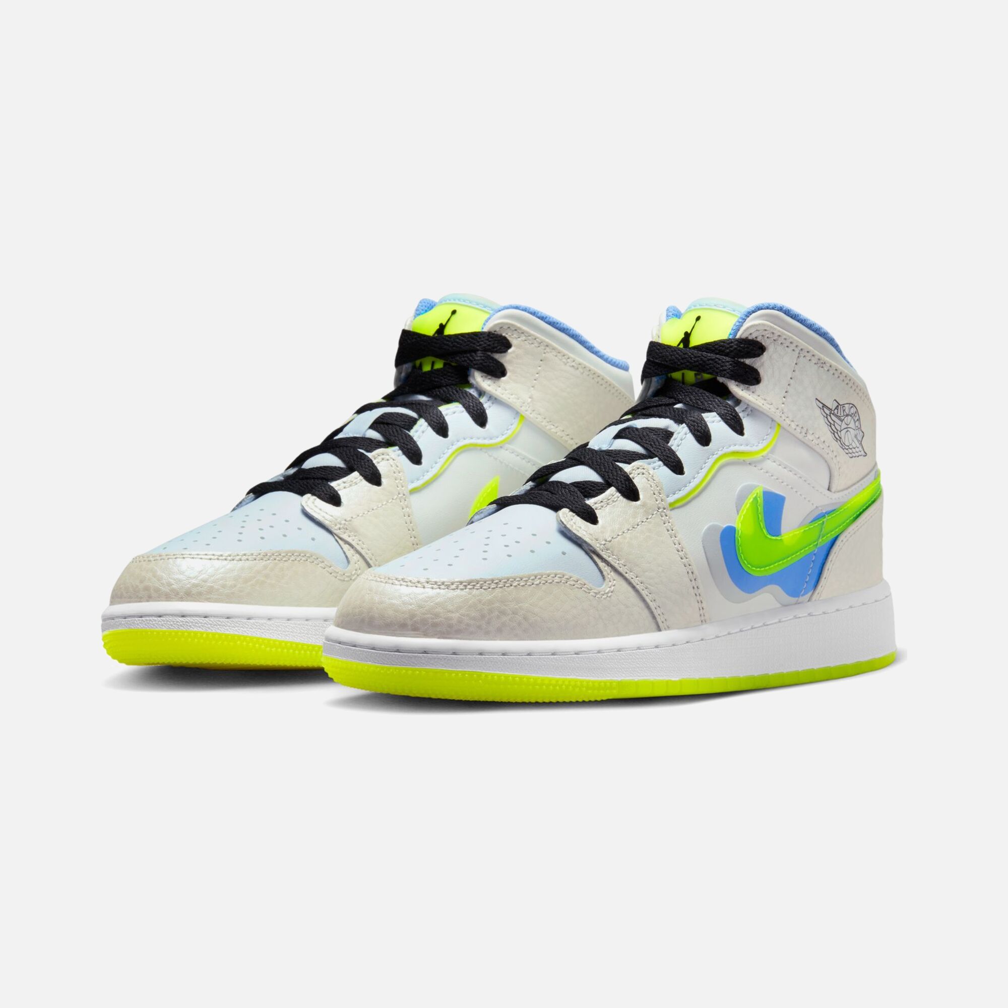 Nike Air Jordan 1 Mid SE "Warped Swoosh" (GS) Spor Ayakkabı