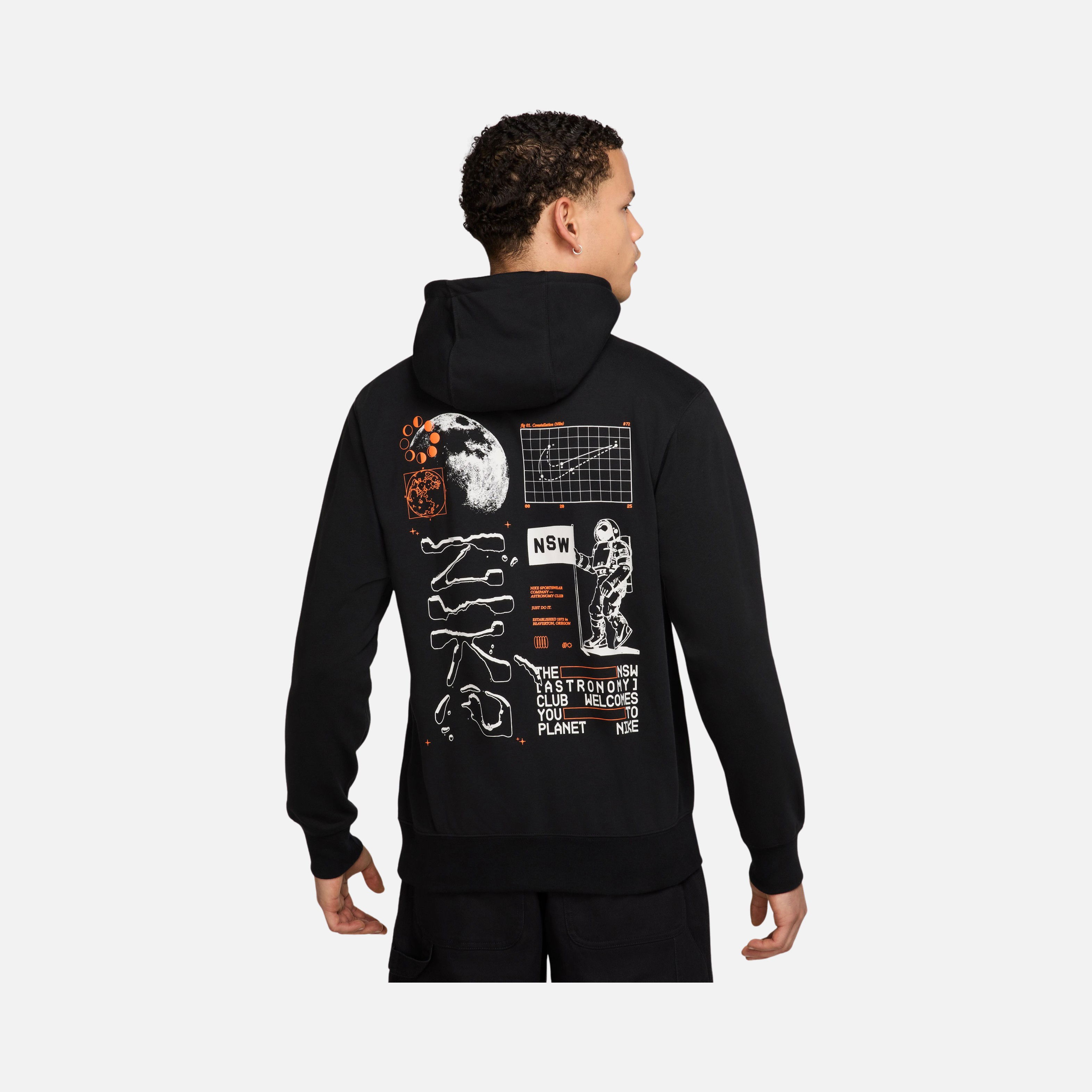 Nike Sportswear Club ''Moon Graphics'' French Terry Pullover Hooded Erkek Sweatshirt